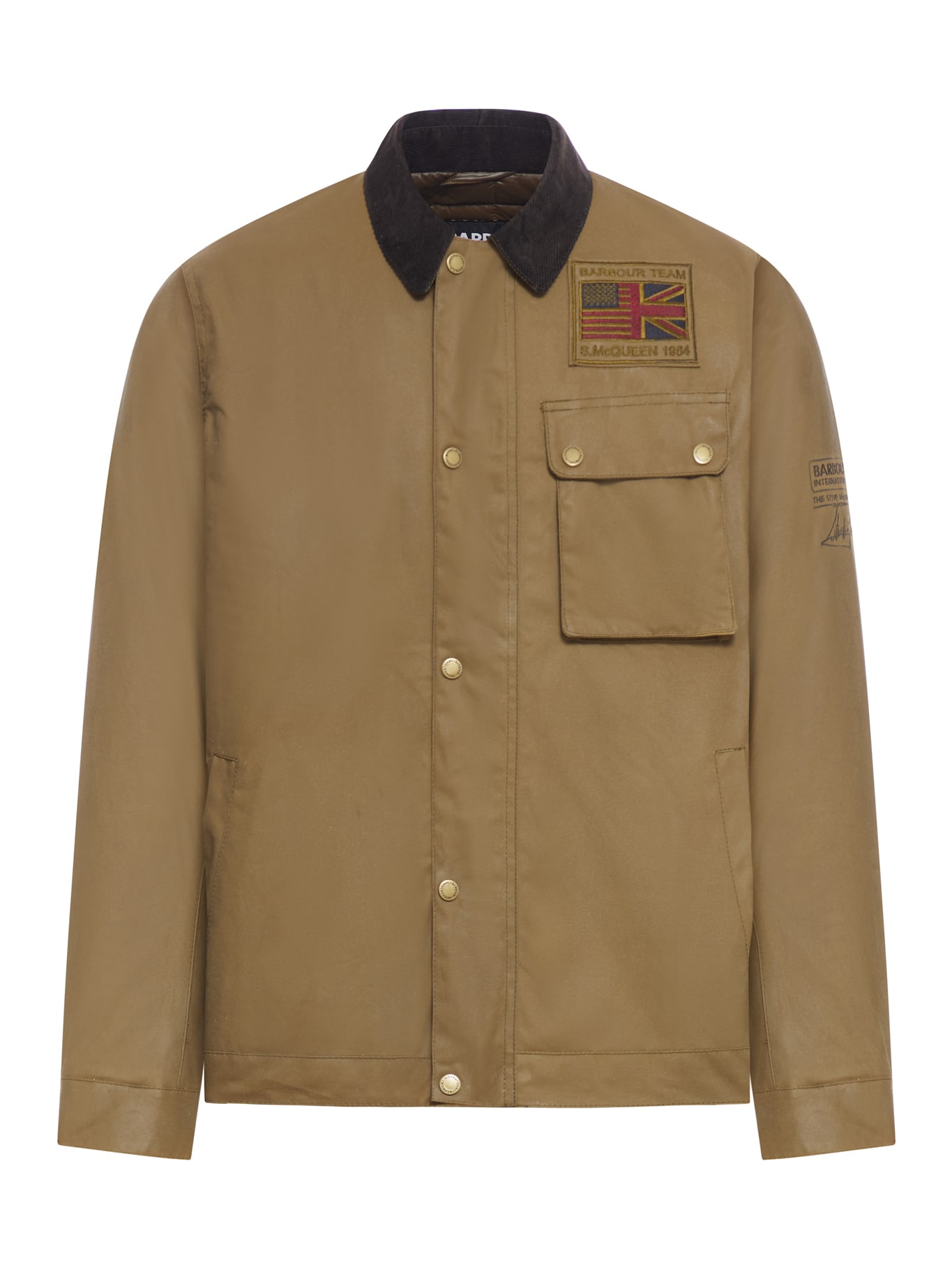 Shop Barbour International Bedale Wax Jacket Fw24 Wax Cot Outw In Sand