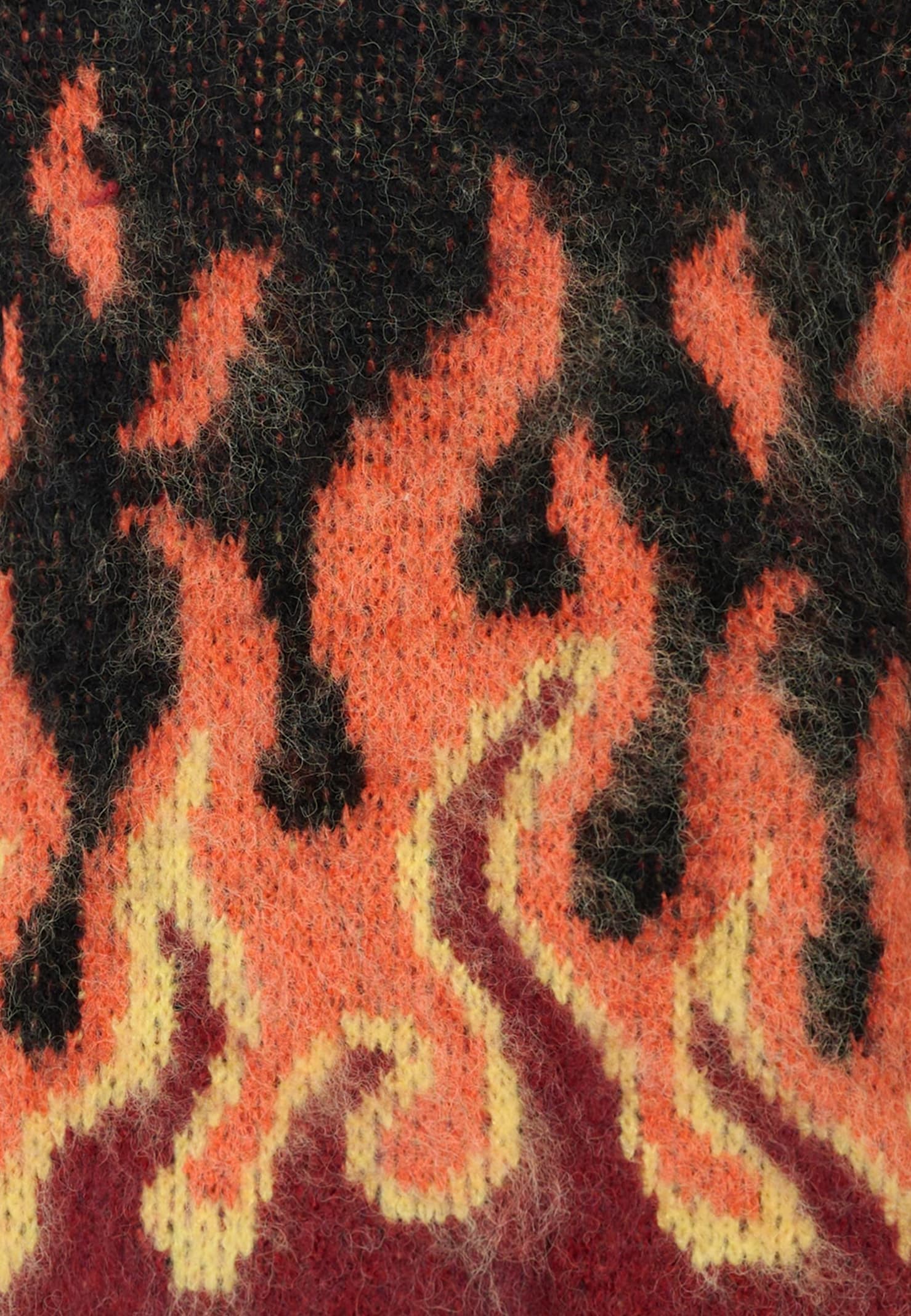 Molo Black Sweater For Boy With Flames In Black