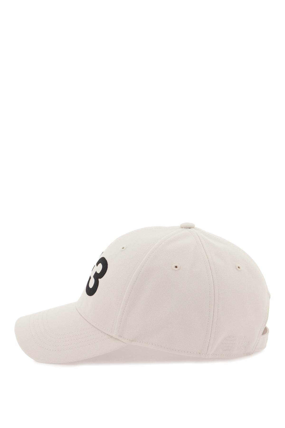 Shop Y-3 Baseball Cap With Embroidered Logo In Talc (grey)