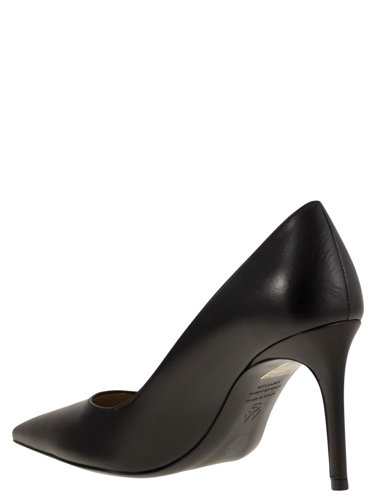 Stuart Weitzman Stuart Power 85 - Leather Pumps In Black
