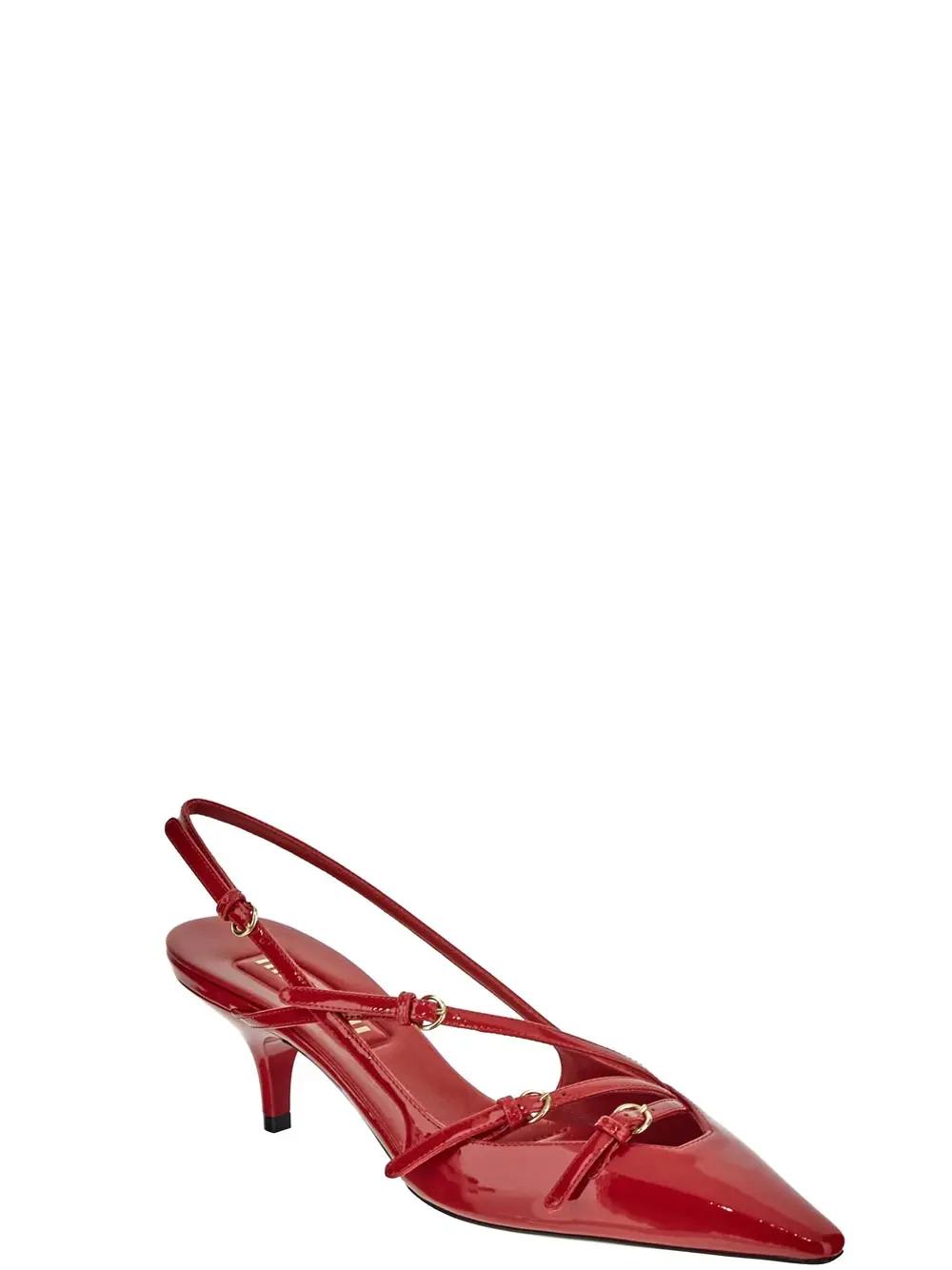 Shop Miu Miu Slingback Décolleté In Rosso