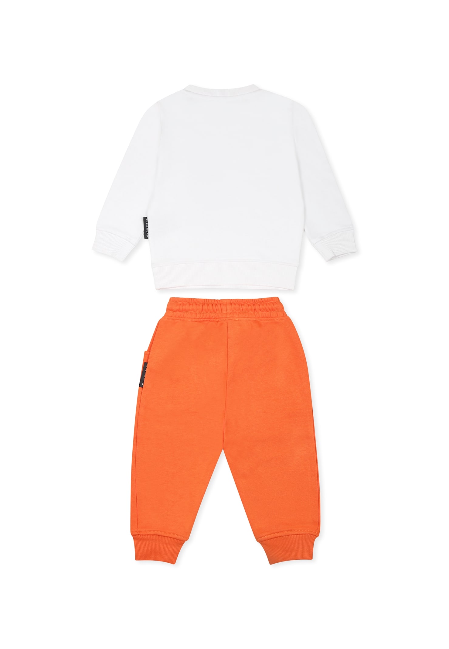 Richmond White Suit For Baby Boy With Logo In White