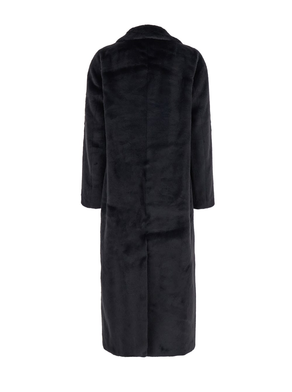 Shop Michael Michael Kors Oversized Db Fx Fur Coat In Black