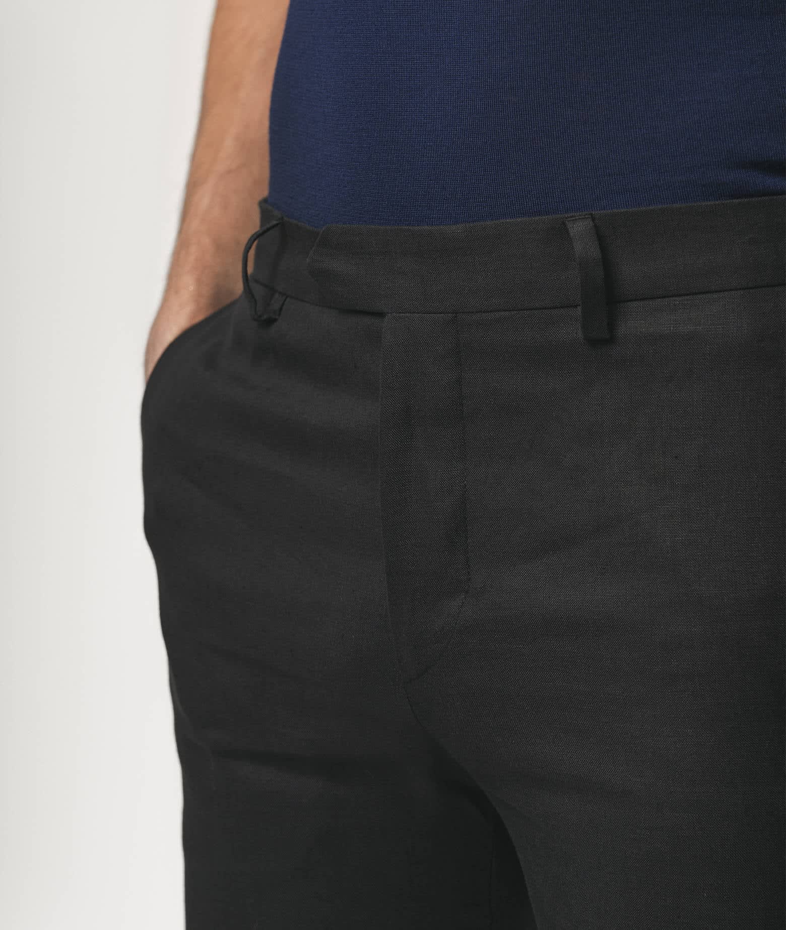 Larusmiani Velvet Trousers Howard Pants In Navy