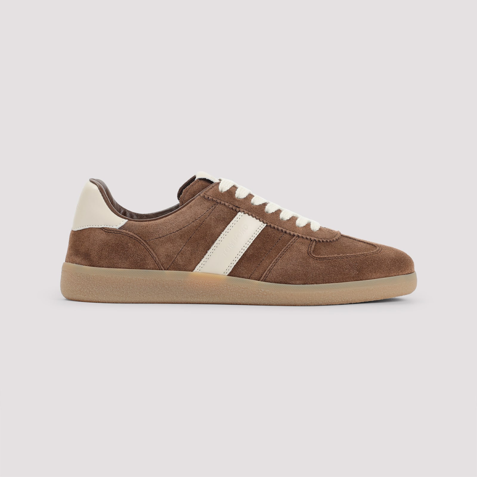Tom Ford Suede Sneakers With Contrast Stripe And Rubber Sole