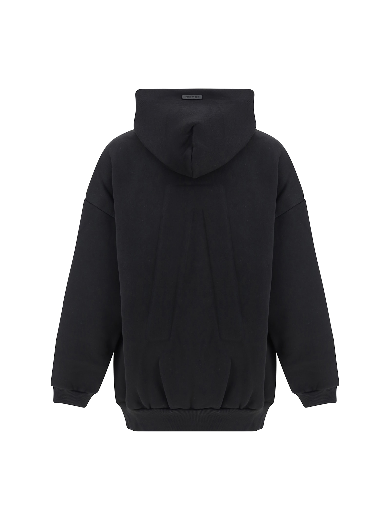 Fear Of God Full Zip-up Hoodie With Minimalist Design And Front Pocket In Black