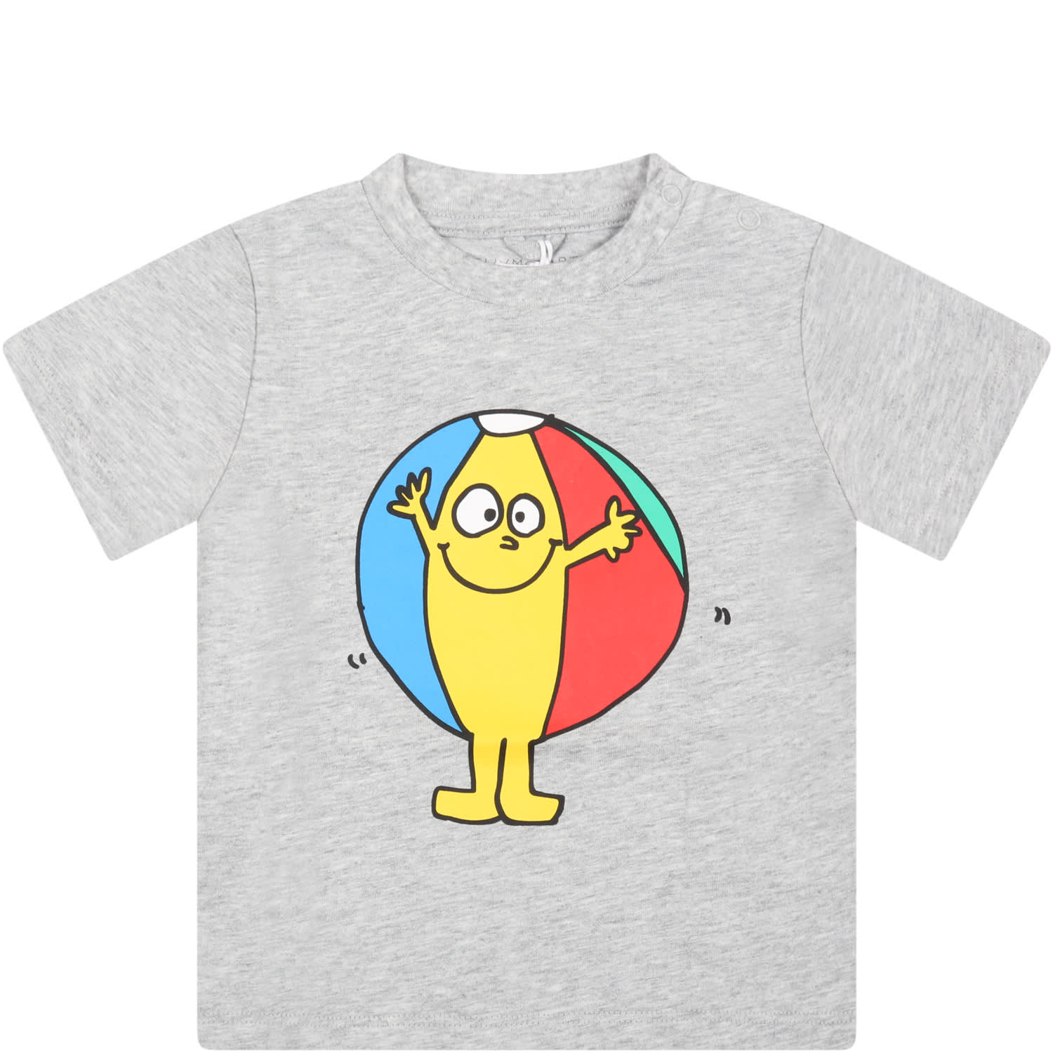 Stella McCartney Kids Grey T-shirt For Baby Boy With Balloon