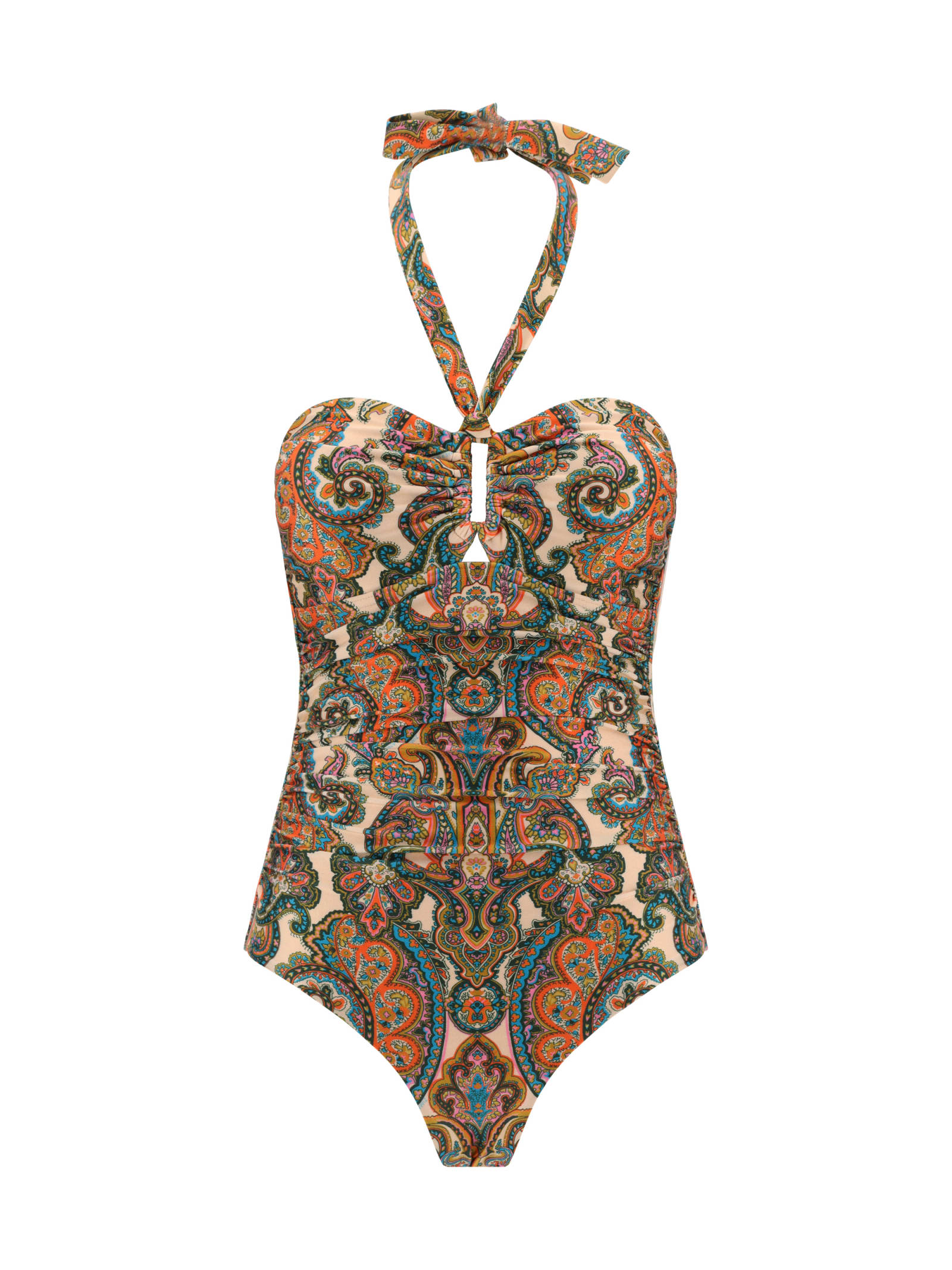 Shop Zimmermann Ottie Swimsuit In Multi Paisley