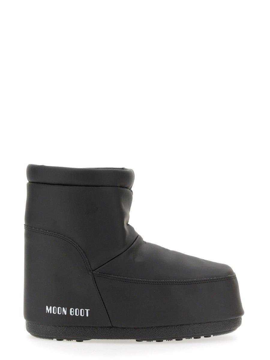 Shop Moon Boot Icon Low Logo Printed Snow Boots In Nero