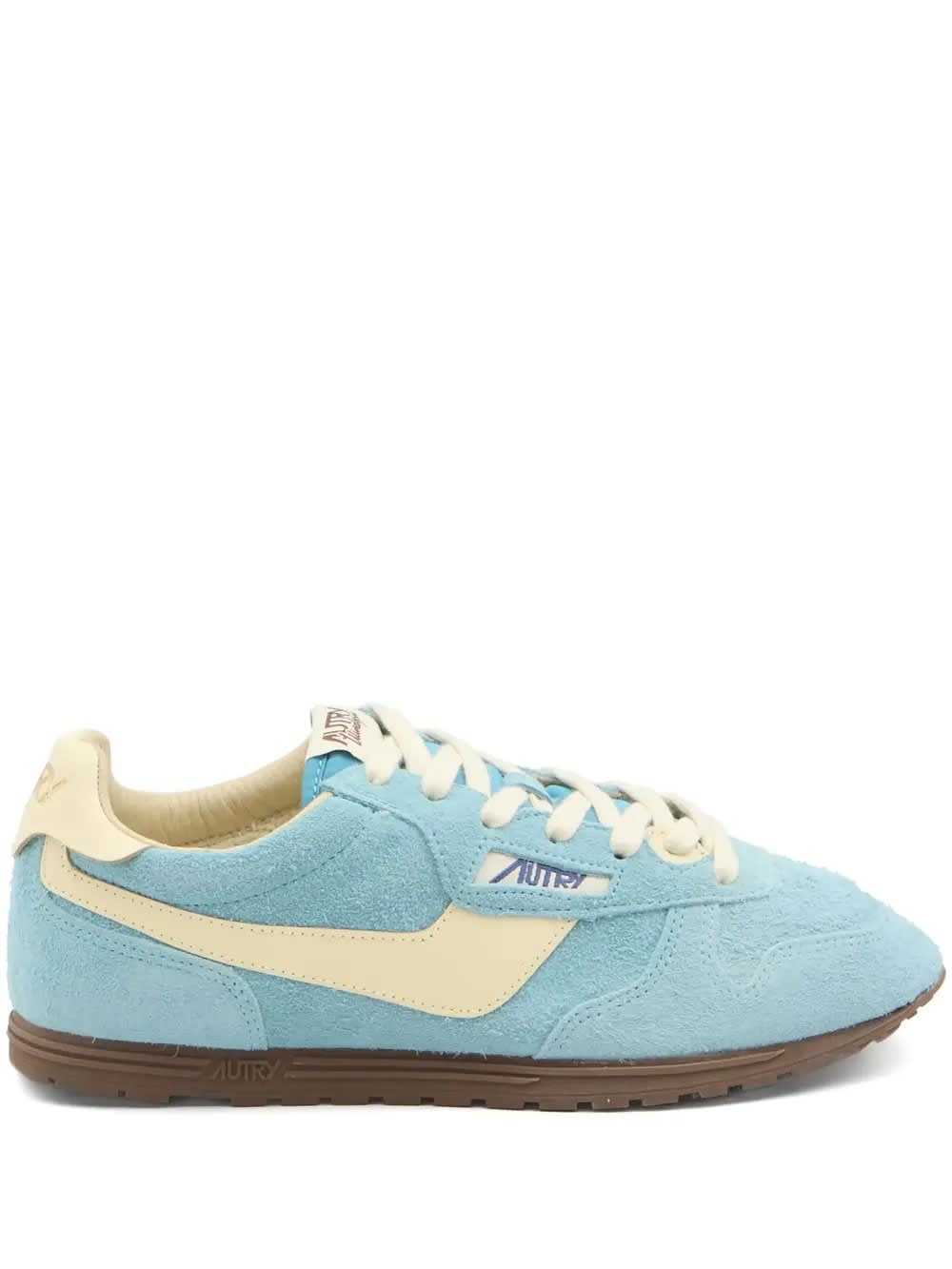 Windspin Sneakers In Suede And Kyoto Leather And Rutabaga