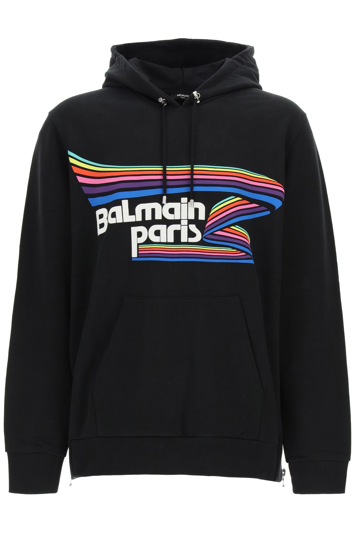 Balmain Sweatshirt With Multicolor Rubber Flock Logo