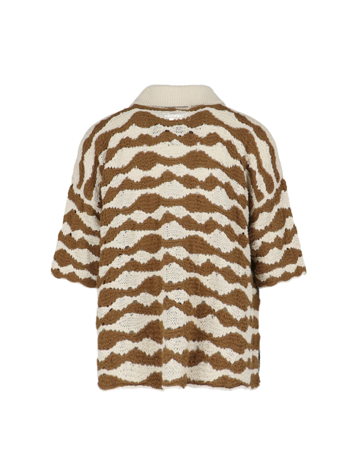 Shop Bonsai Knitted Shirt In Brown