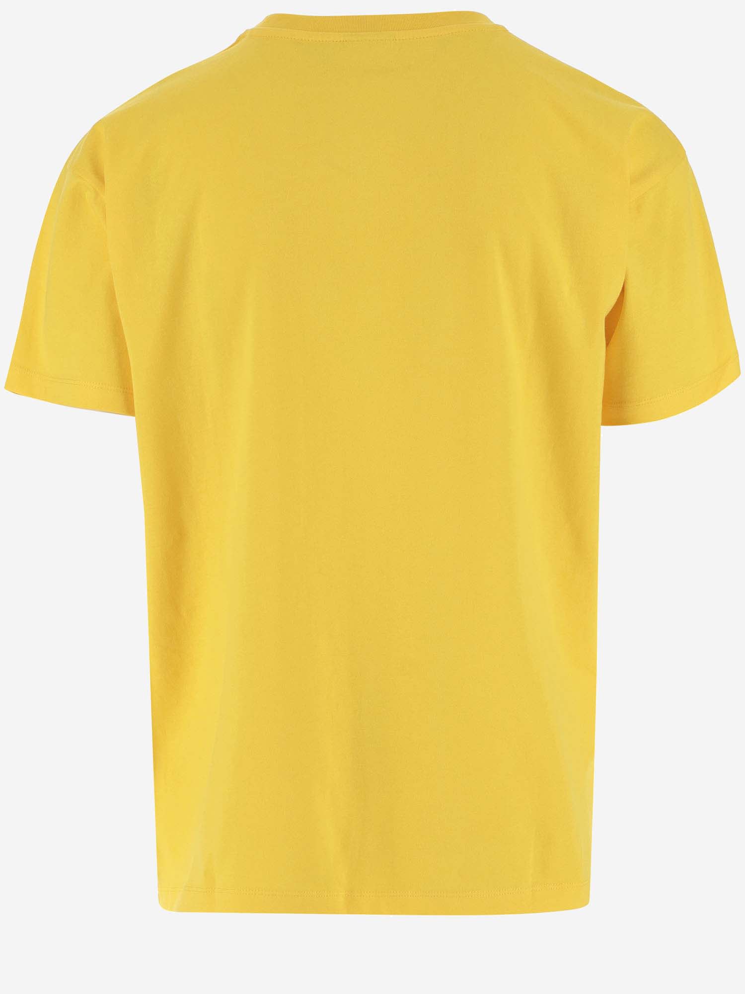 Shop Sky High Farm Cotton T-shirt With Logo In Yellow