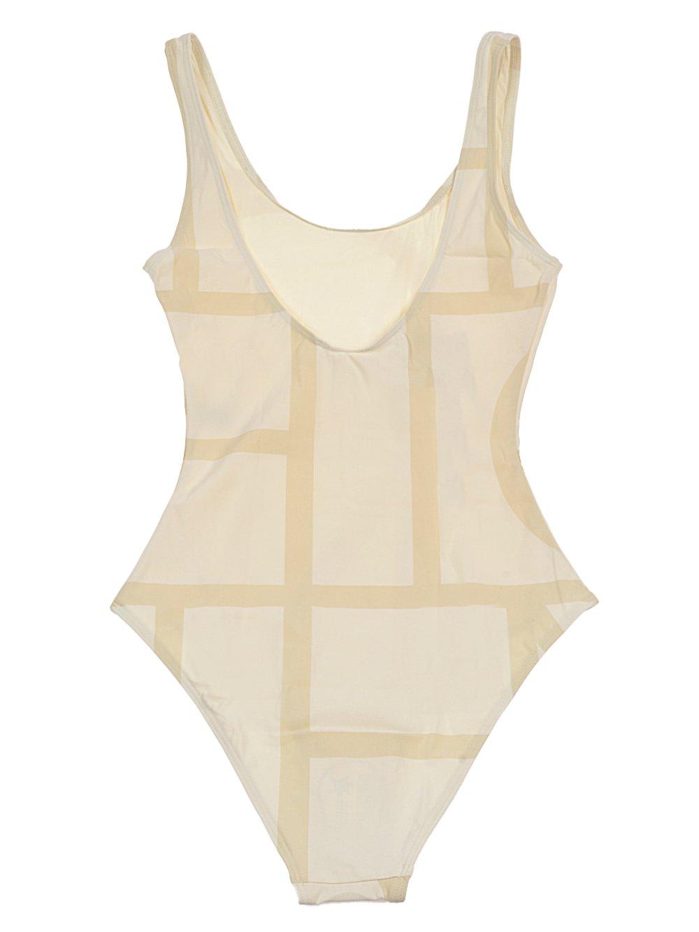 Totême Sleeveless Crewneck Swimsuit In Brown
