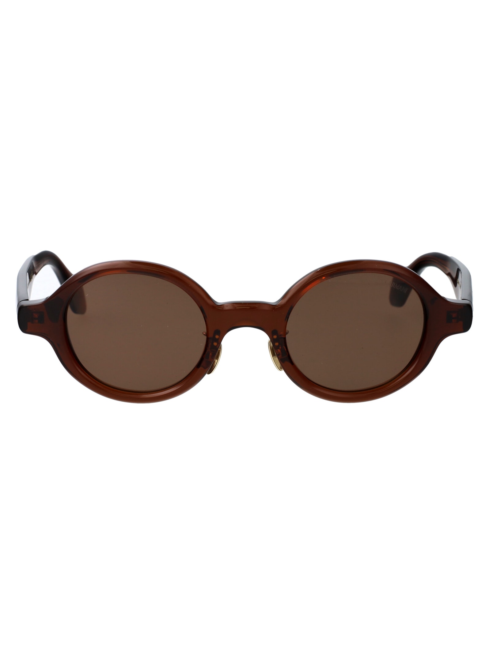 Shop Giorgio Armani 0ar8205 Sunglasses In 606273 Transparent Brown