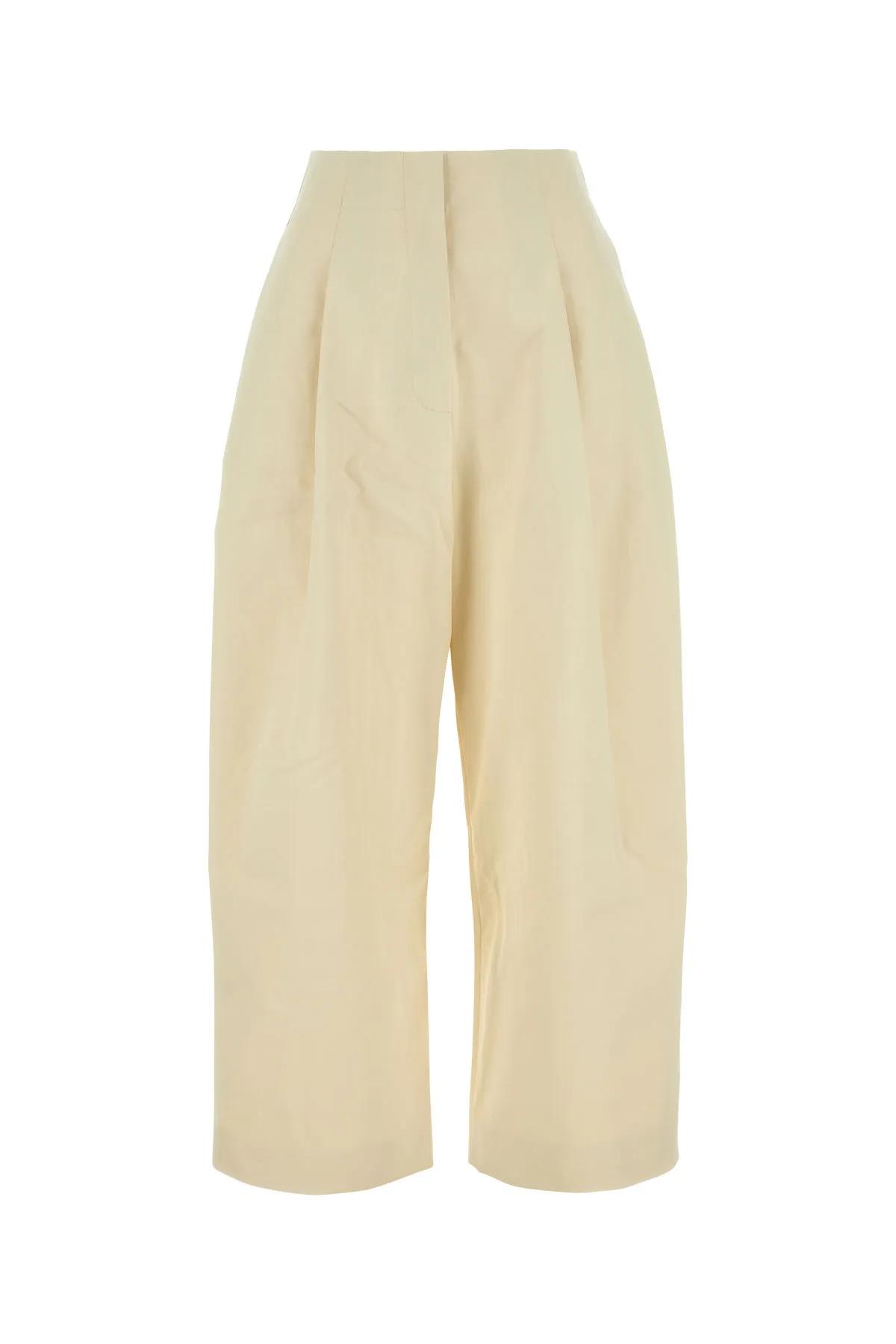 STUDIO NICHOLSON IVORY TWILL WIDE-LEG PANT