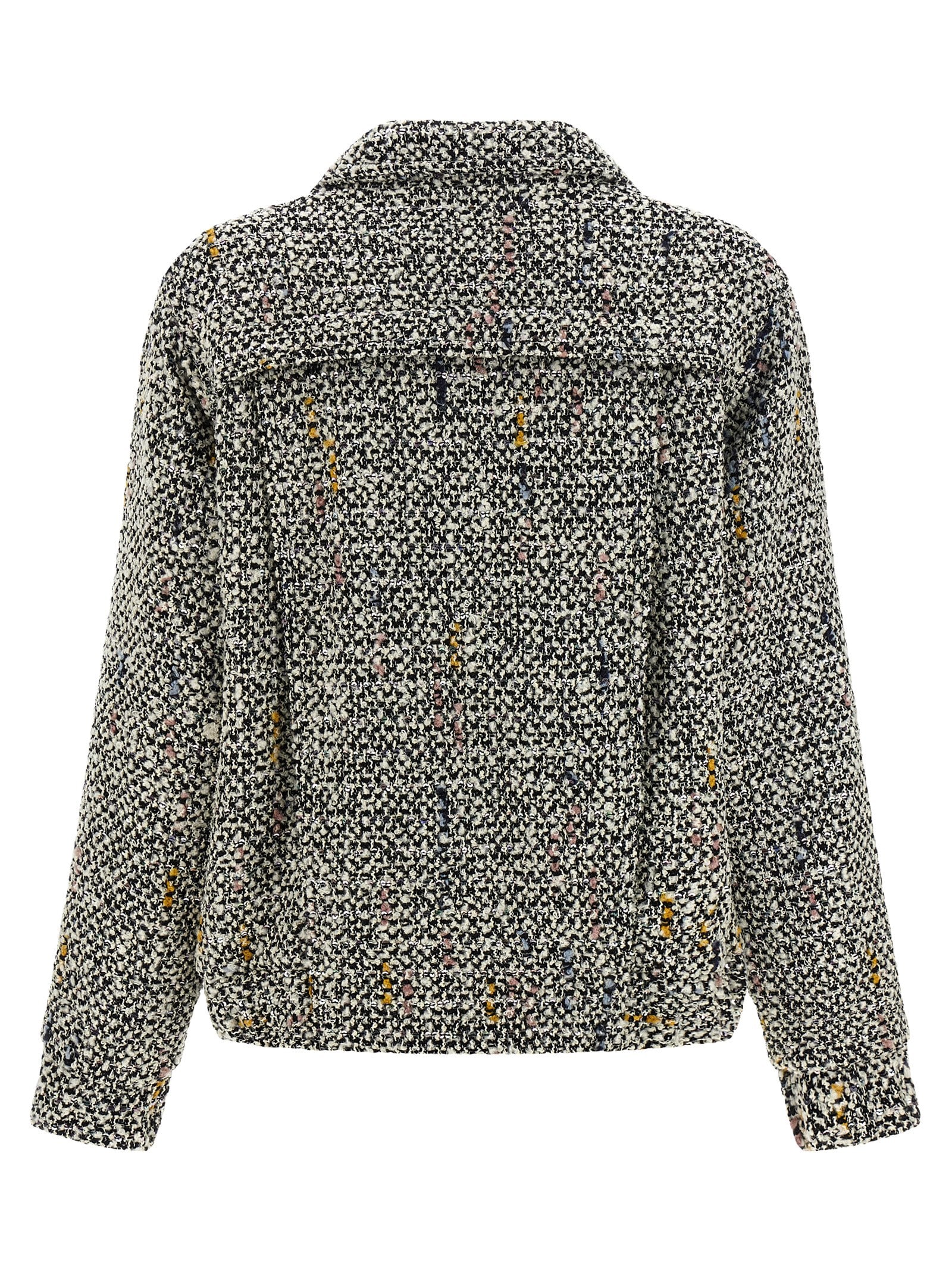 Alessandra Rich Multicolor Tweed Blazer In Neutral