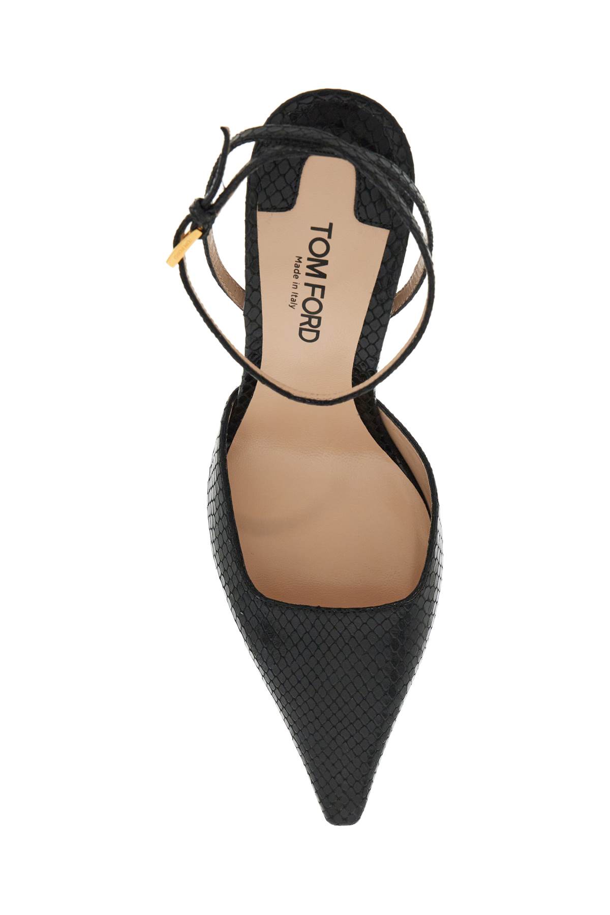 Shop Tom Ford Cocco Print Slingback Dã©col In Black (black)