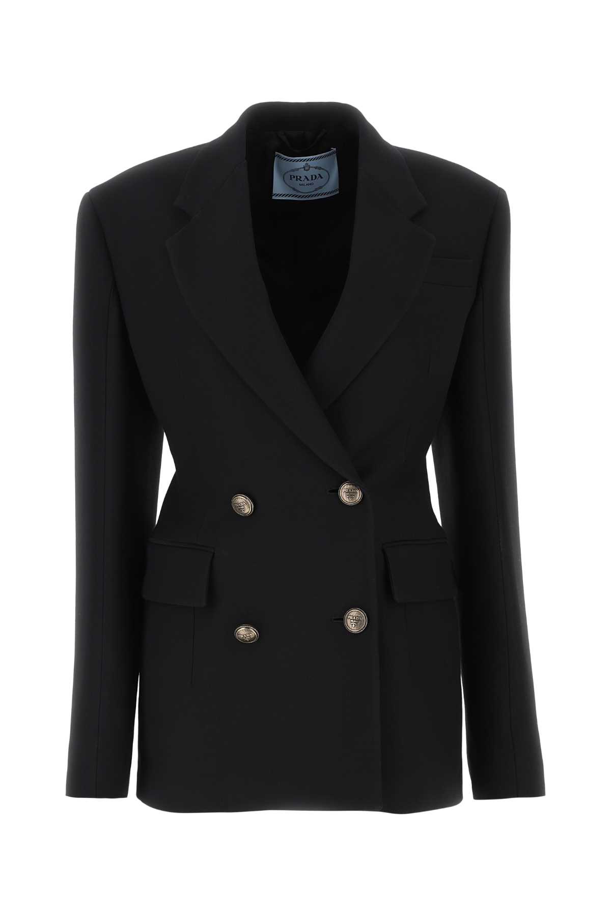 Black Wool Blend Blazer