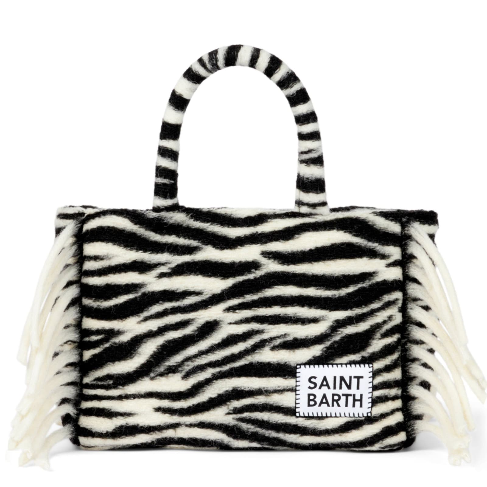 Mc2 Saint Barth Colette Blanket Handbag With Animalier Print In Multicolor