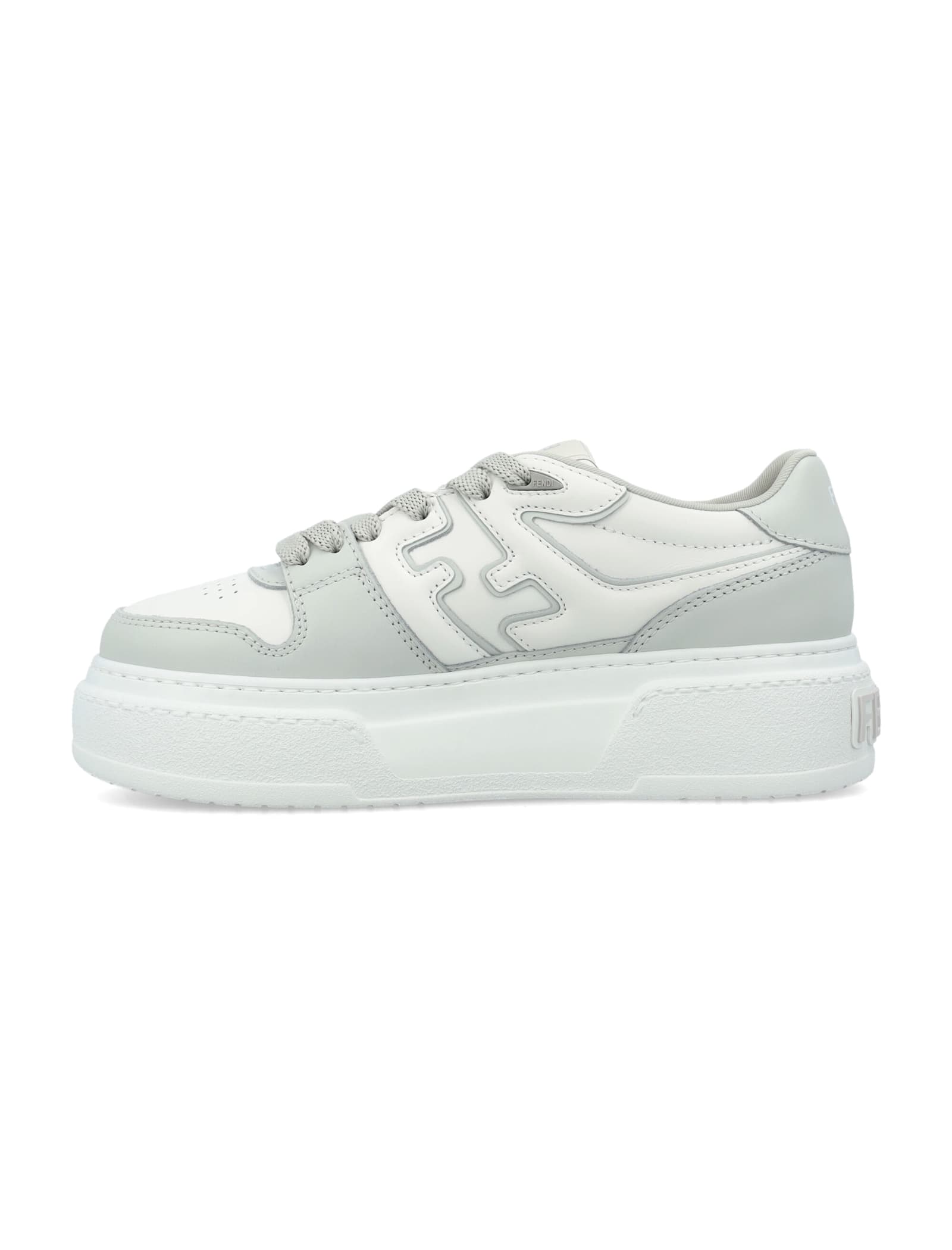 Fendi Match Platform Logo Sneakers In White