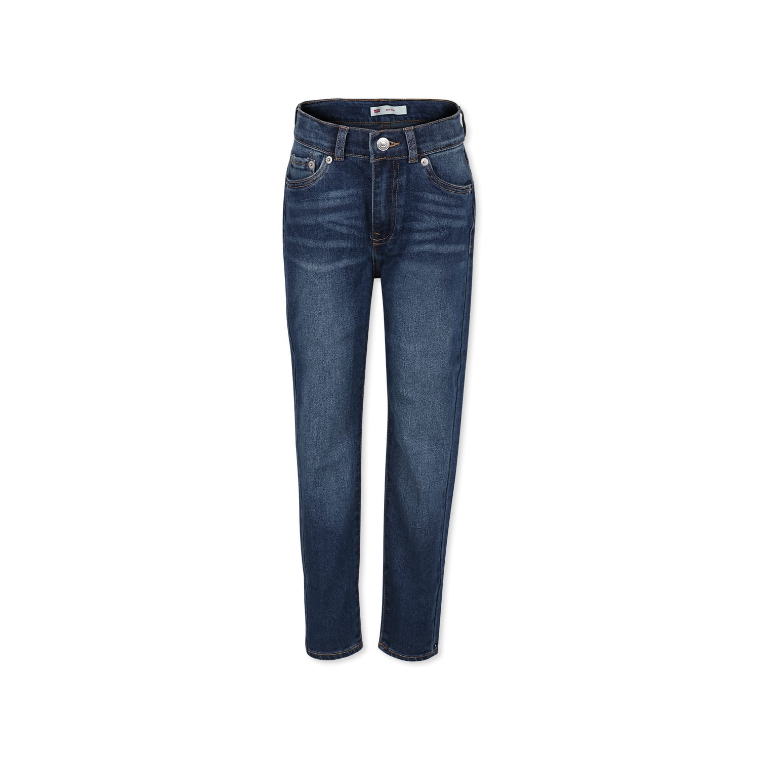 Shop Levi's Blue Jeans For Girl With Logo In Denim