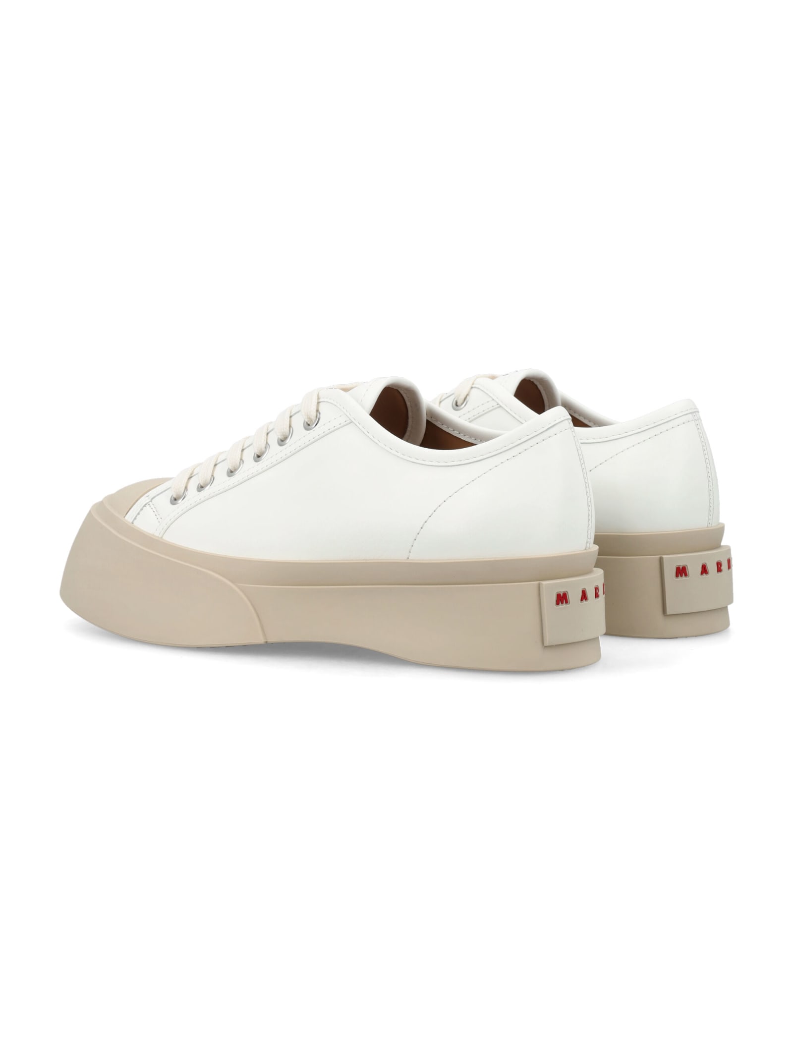 Shop Marni Pablo Lace-up Womans Sneakers In Lily White
