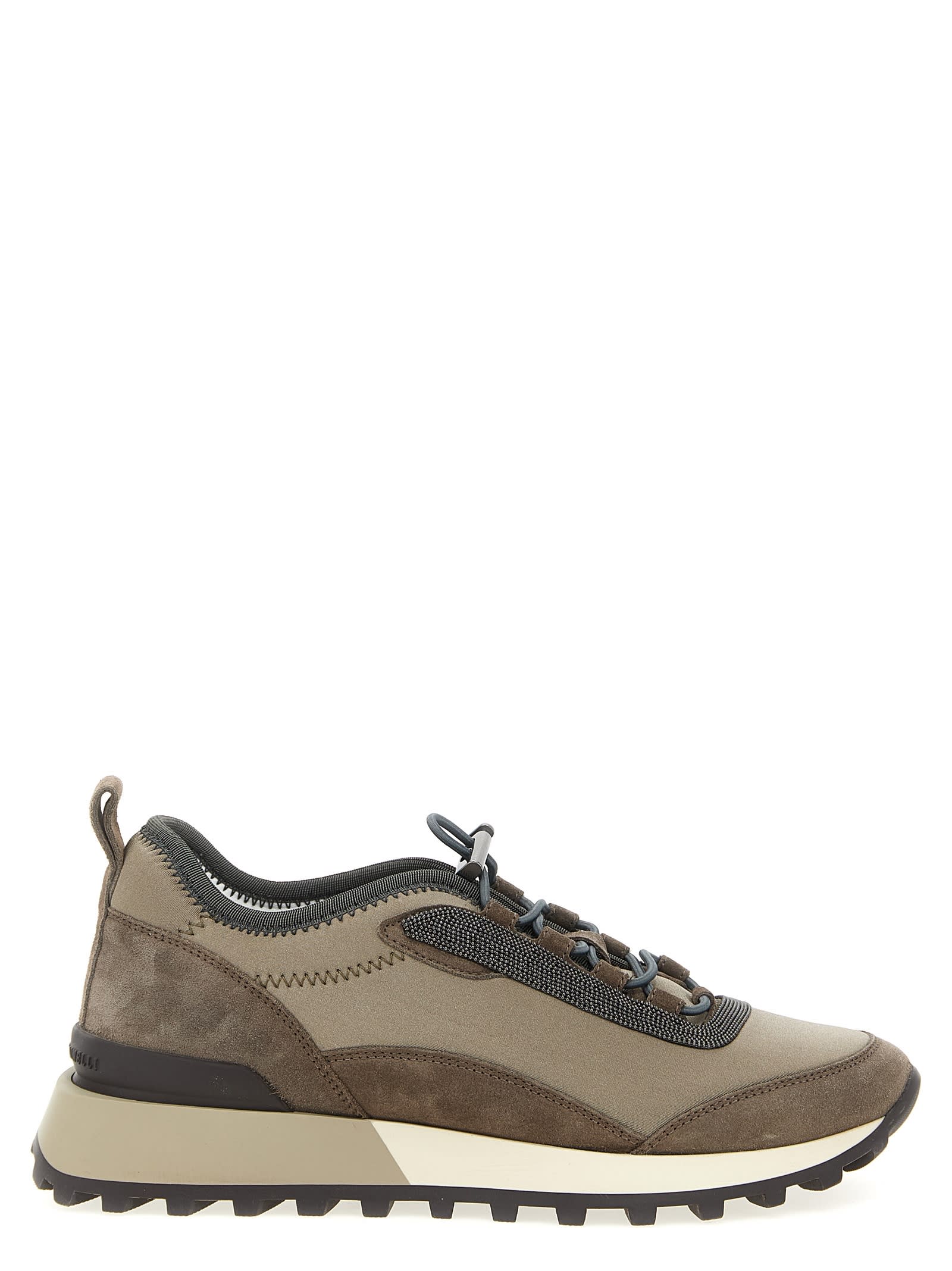 Brunello Cucinelli Streamlined Sneakers With Mesh Panels