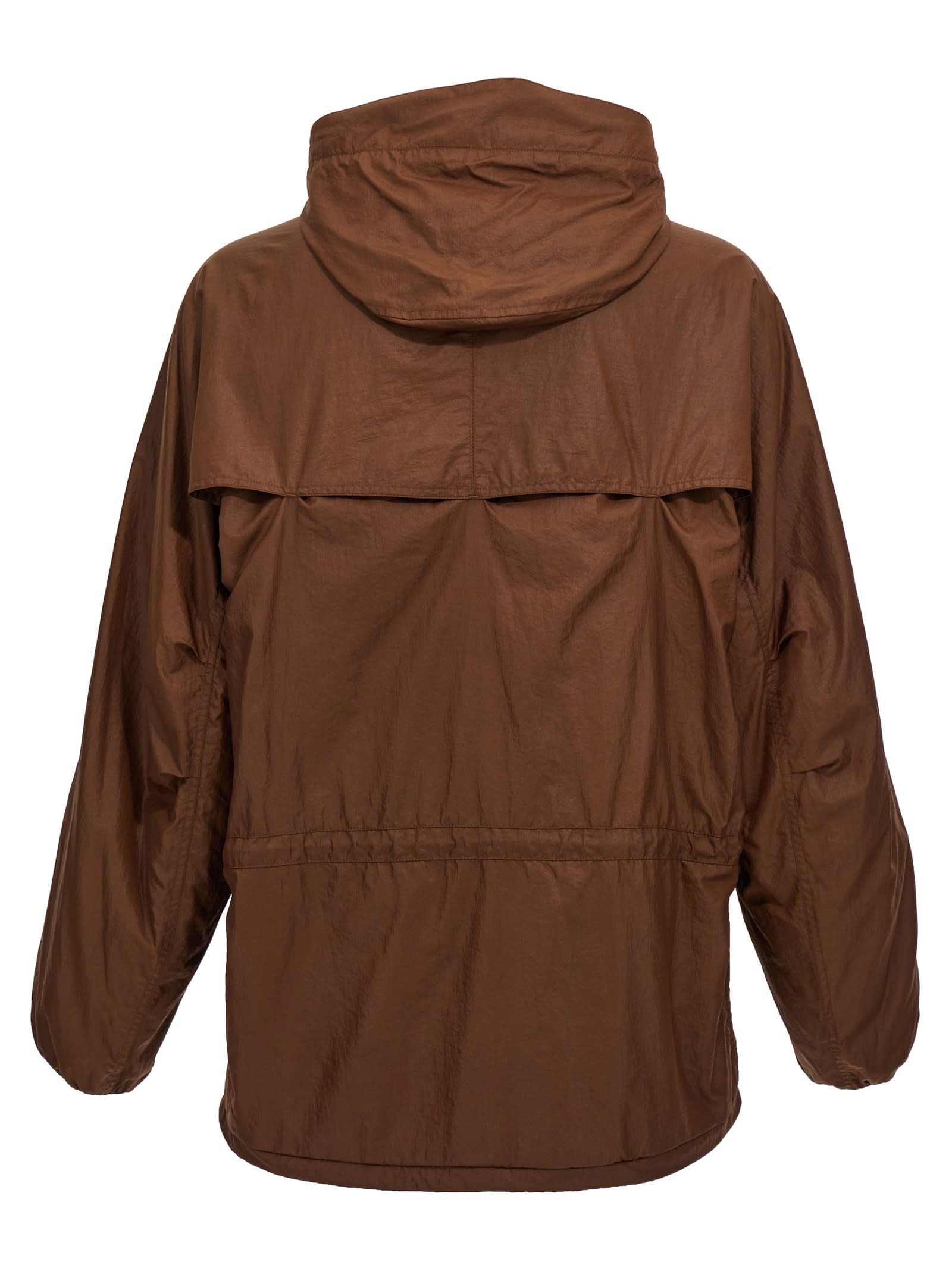 Shop Lemaire Soft Technical Blouson Jacket In Brown