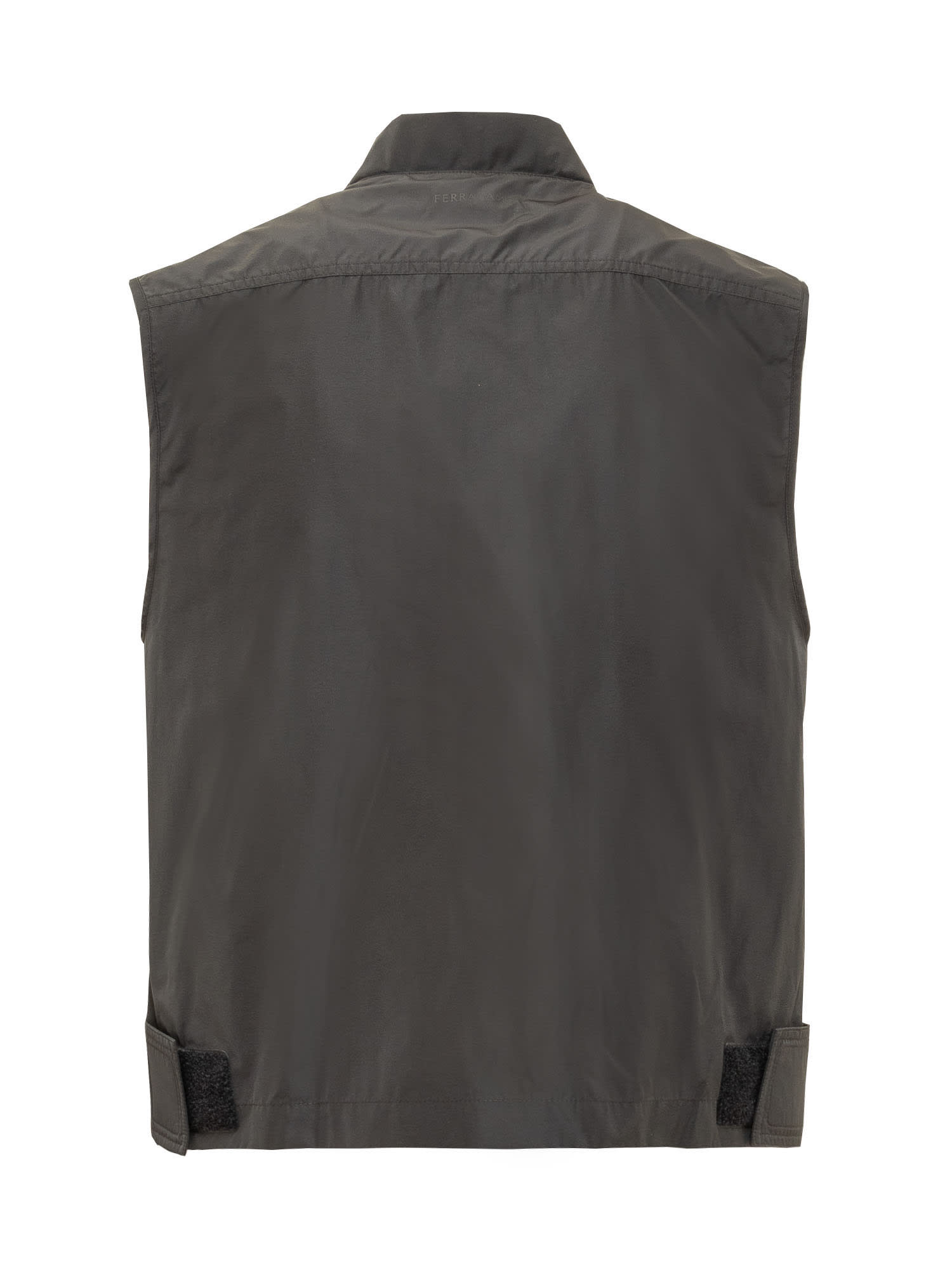 Shop Ferragamo Vest With Logo In Nero