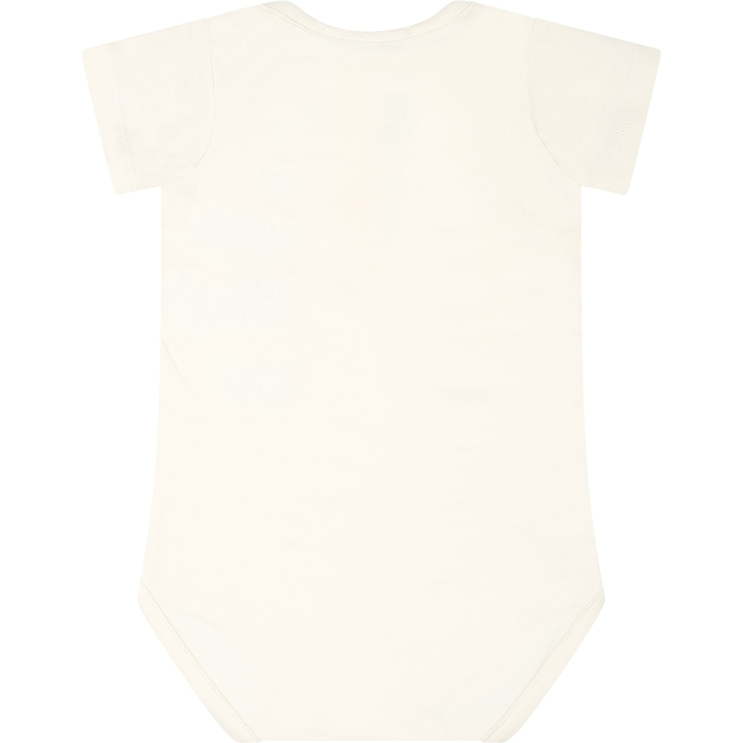 Shop Msgm Ivory Bodysuit Set For Babykids With Logo