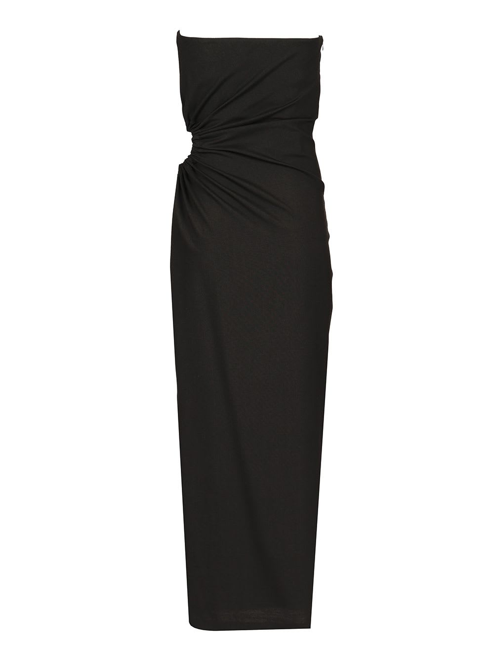 Max Mara Silva Wool-silk Dress In Black