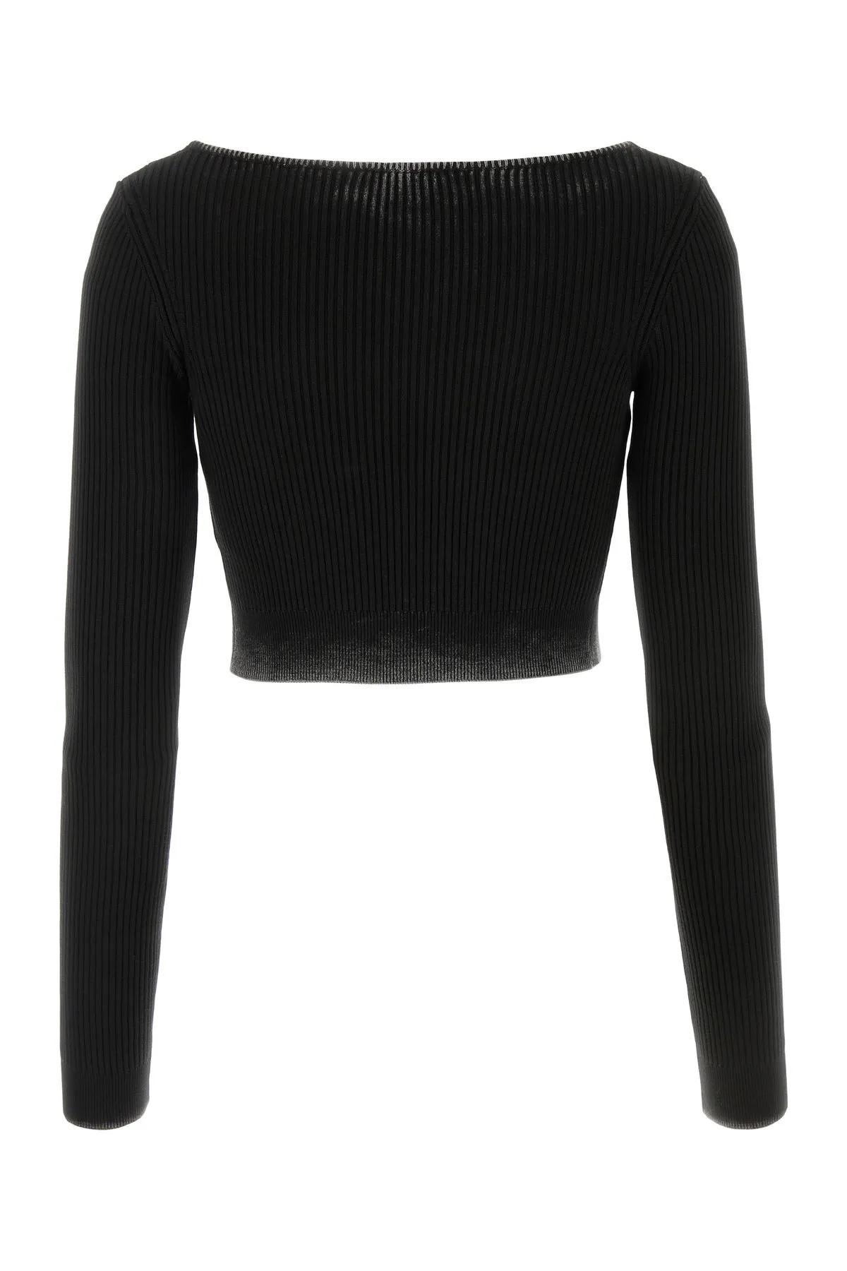 Shop Diesel Black Cotton M-latina Cardigan