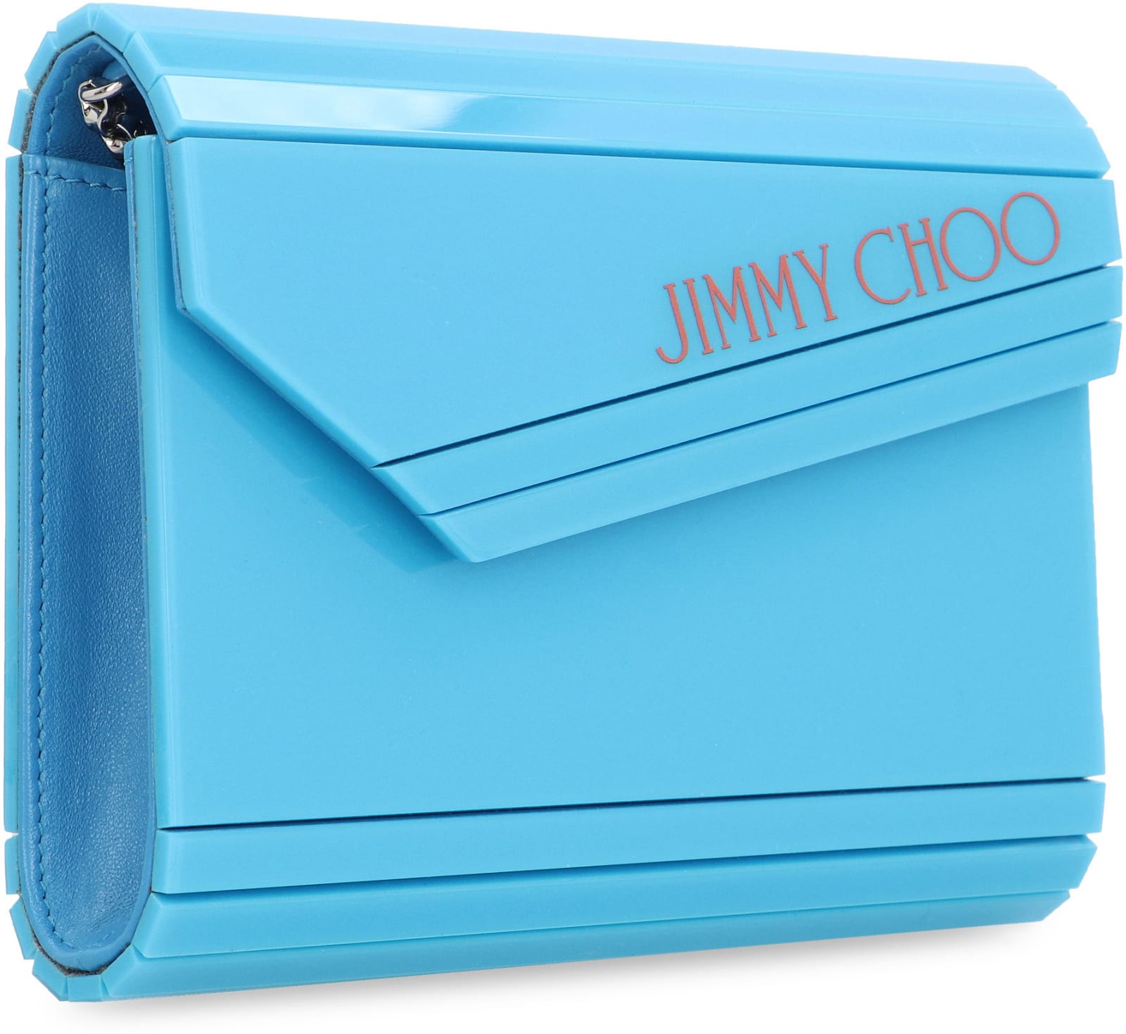 Shop Jimmy Choo Candy Clutch In Light Blue