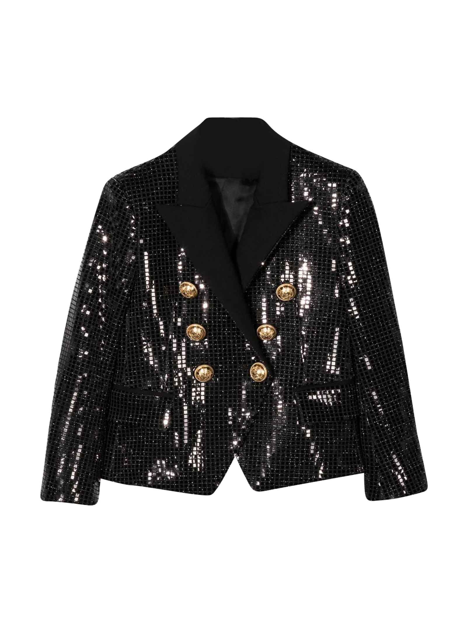 Balmain Double-breasted Blazer With Sequins