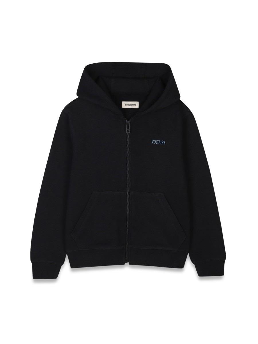 Zadig & Voltaire Cardigan Con Cappuccio In Black