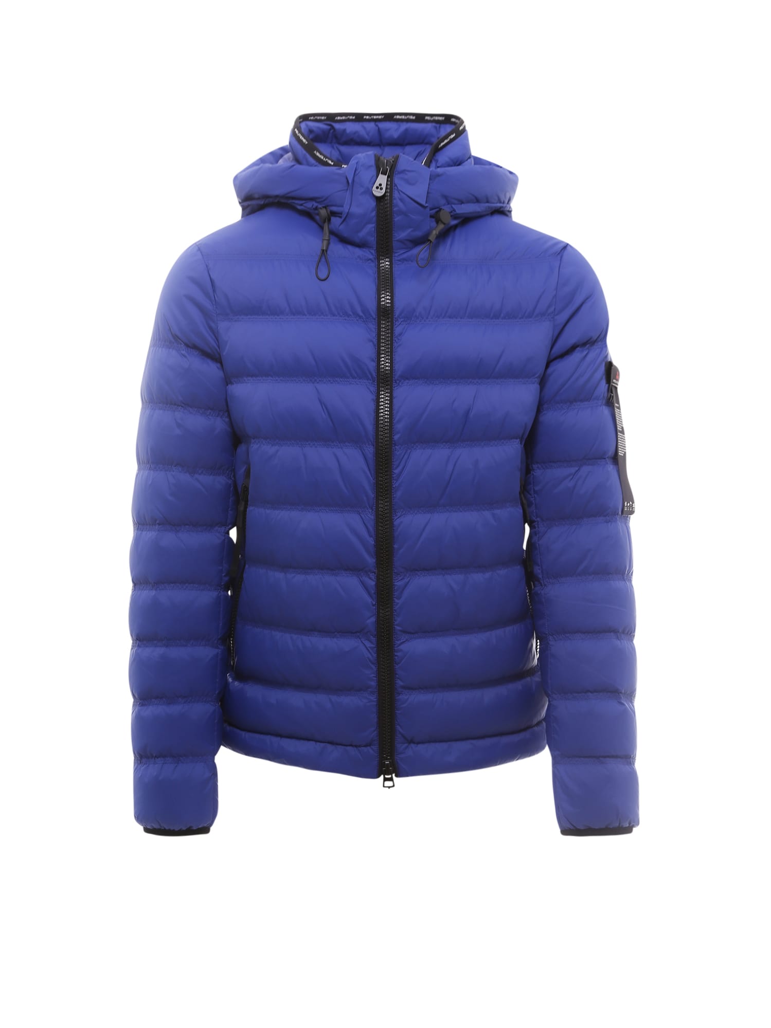 Peuterey Logo-patch Hooded Puffer Jacket In Blue