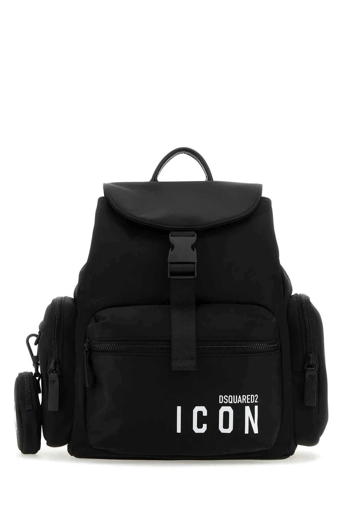 Black Nylon Be Icon Backpack