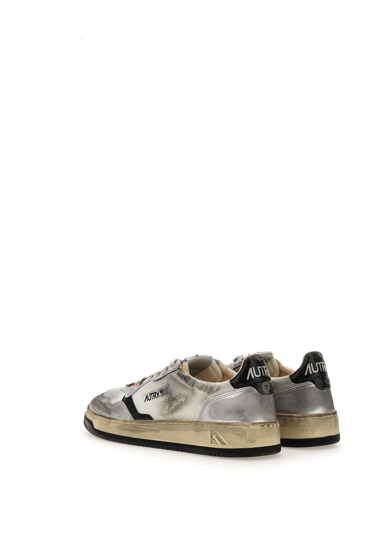 Shop Autry Avlm Ms13 Sneakers In Silver-white