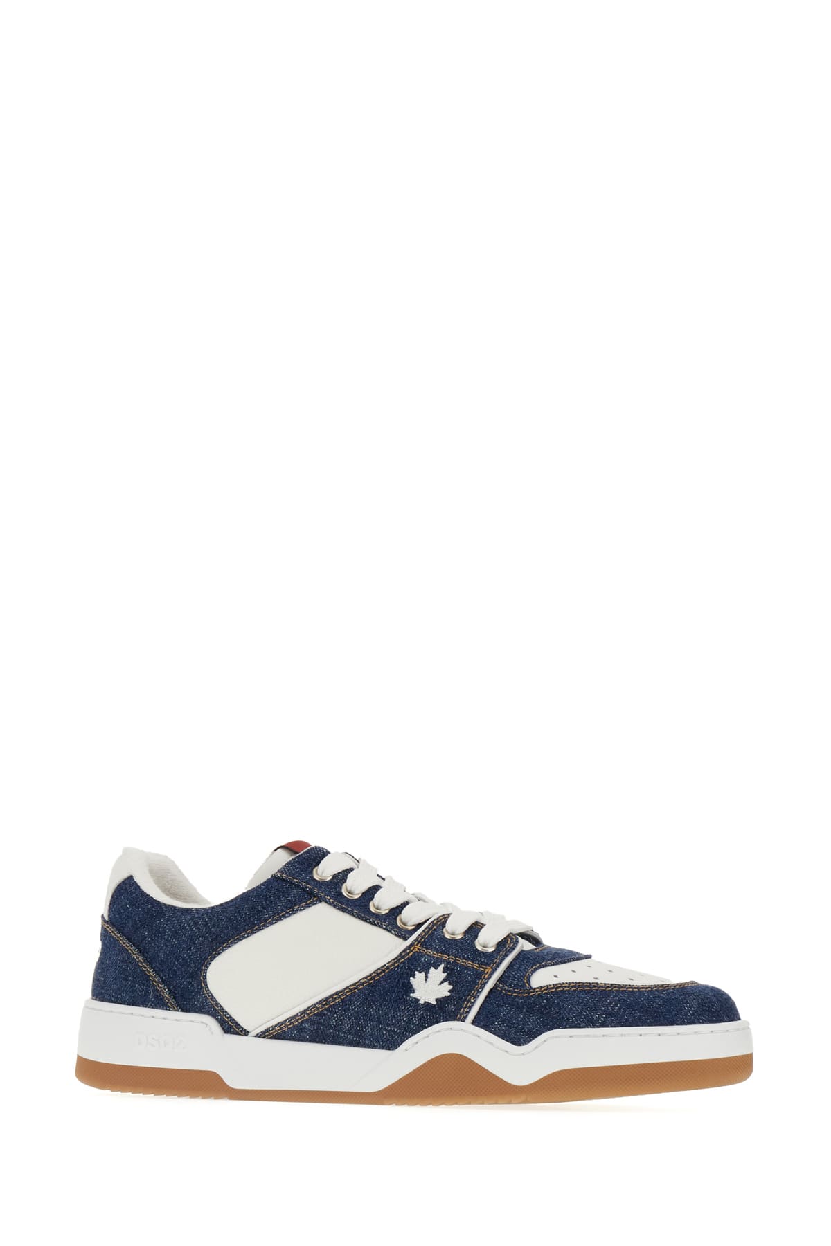 Shop Dsquared2 White Leather Spiker Sneakers In M2887