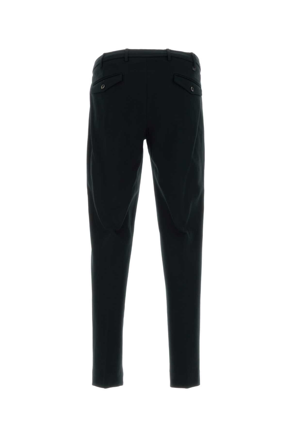 Pt Torino Black Stretch Viscose Blend Pant In Blue