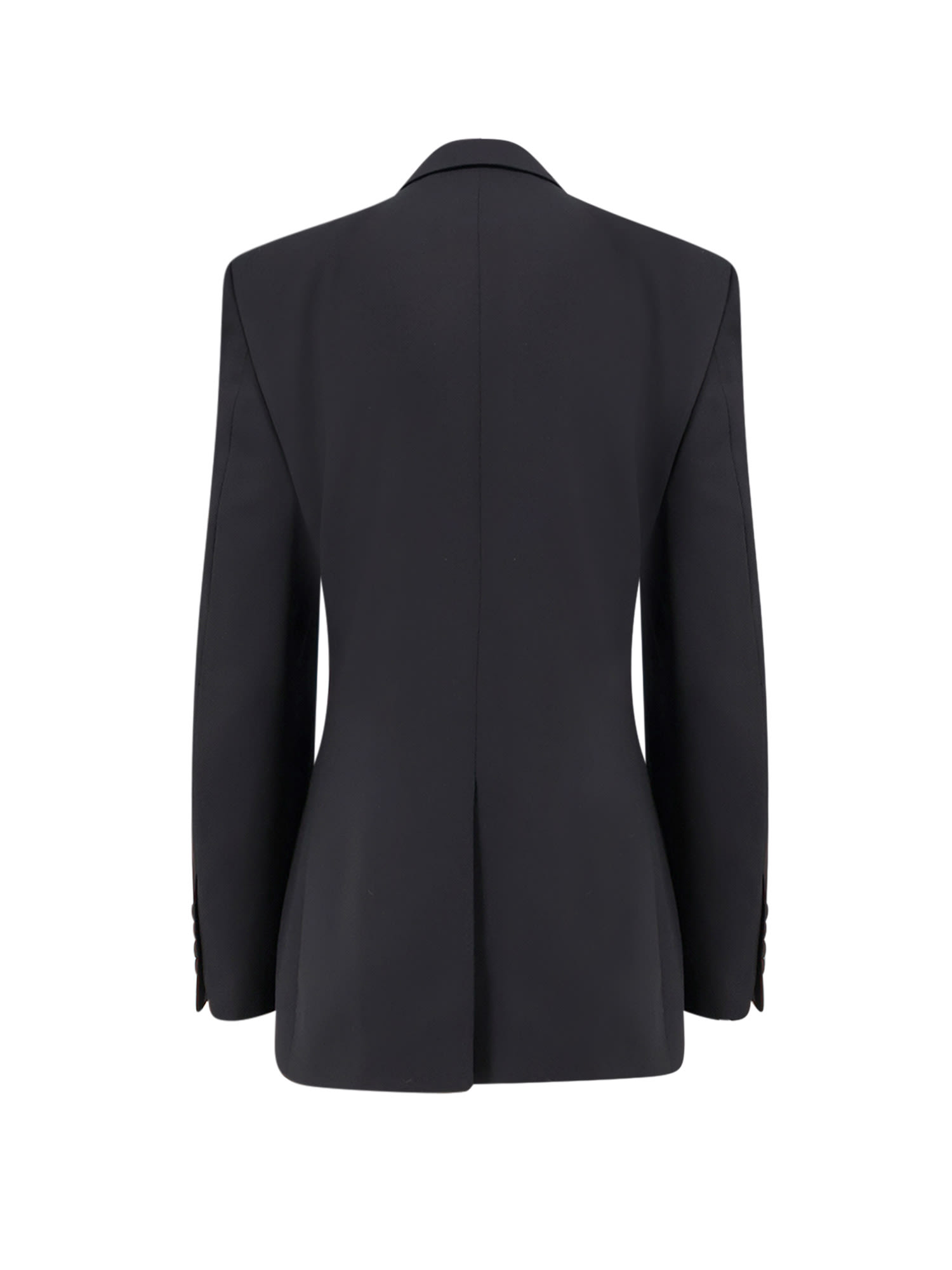 Balenciaga Single-breasted Wool Blazer In Black