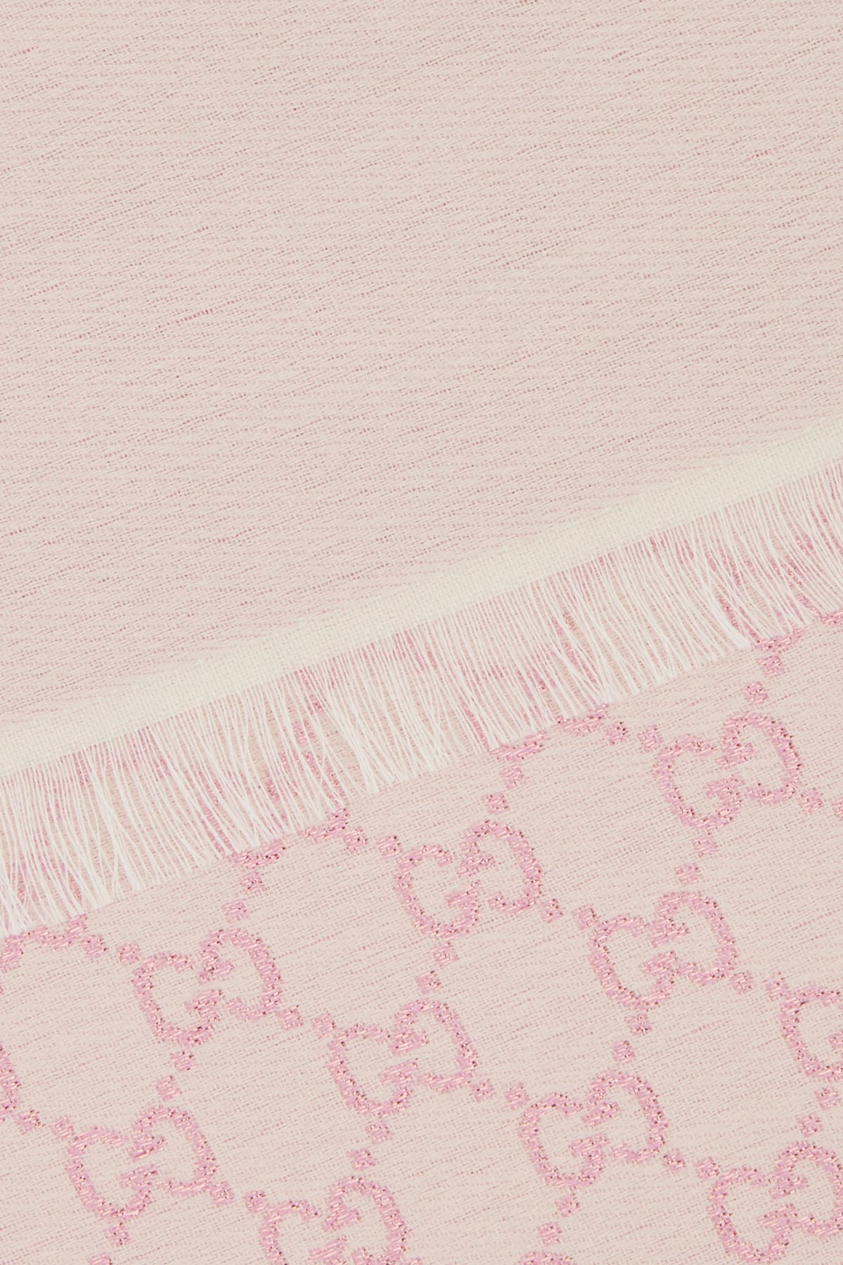 Gucci Wool Blend Reversible Embroidered Scarf In Pink