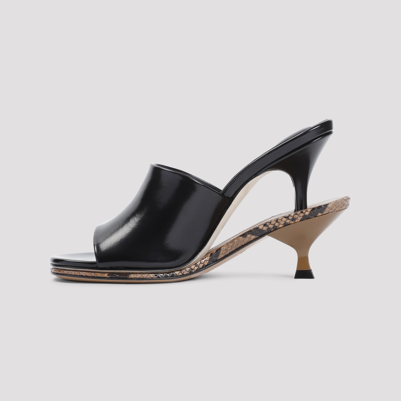 Shop Jacquemus Les Doubles Mules In Bb Black Light Brown