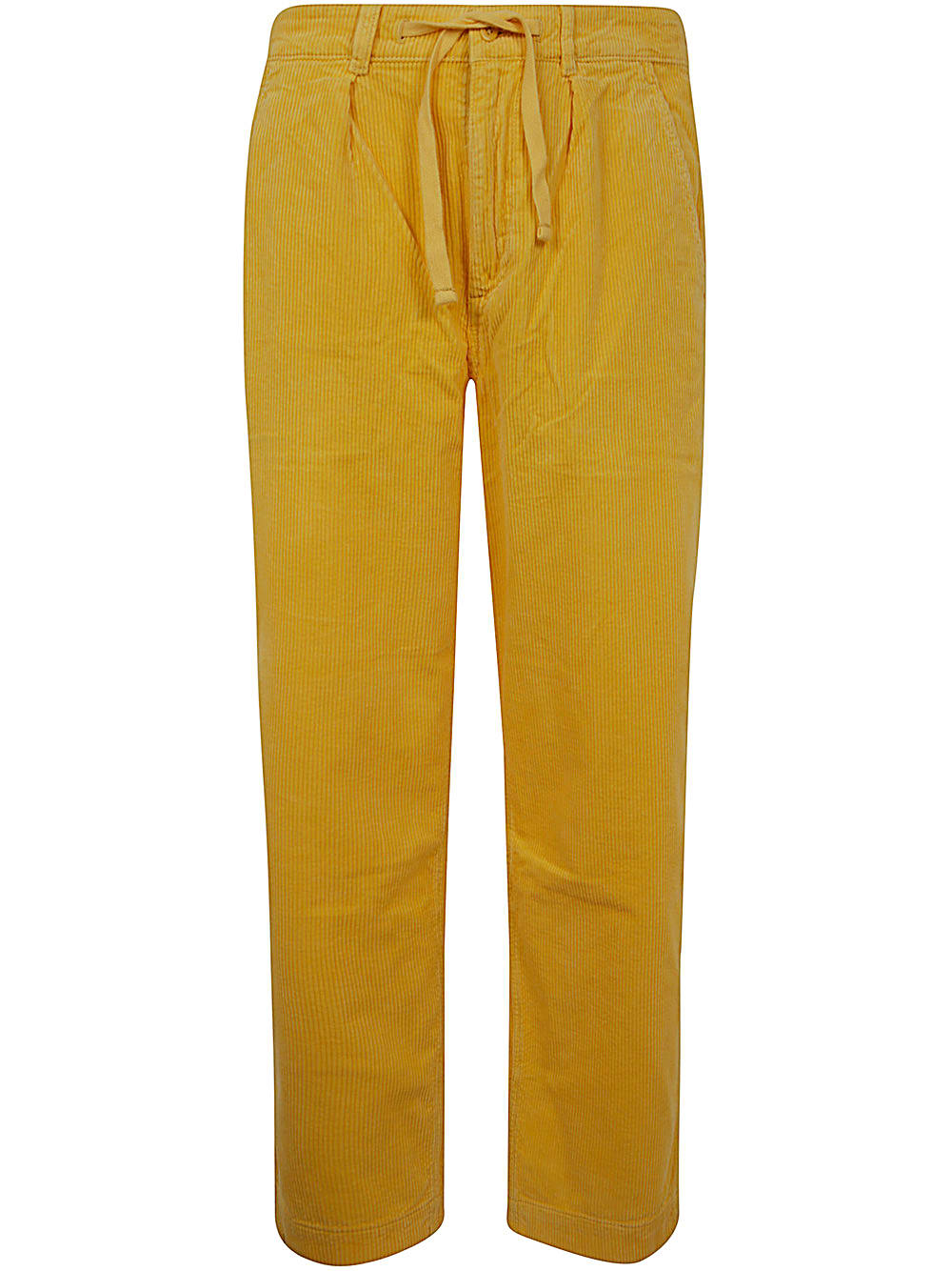 Shop Polo Ralph Lauren Easy Pant Pleated 8w Corduroy In Bright Yellow