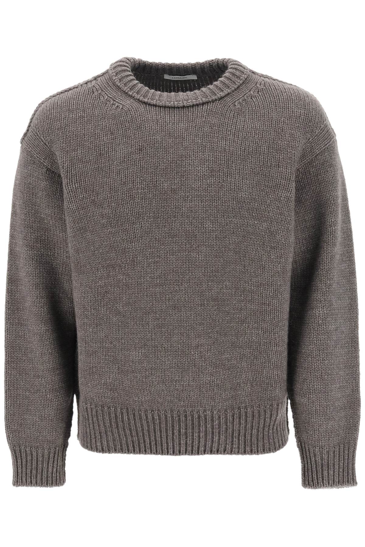 Shop Lemaire Wool And Alpaca Blend Sweater In Grey