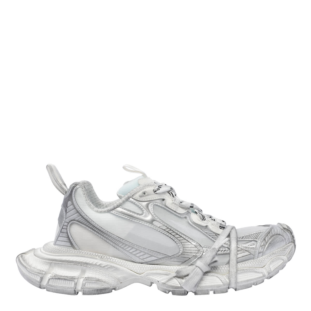 Shop Balenciaga 3xl Sneakers In White/silver