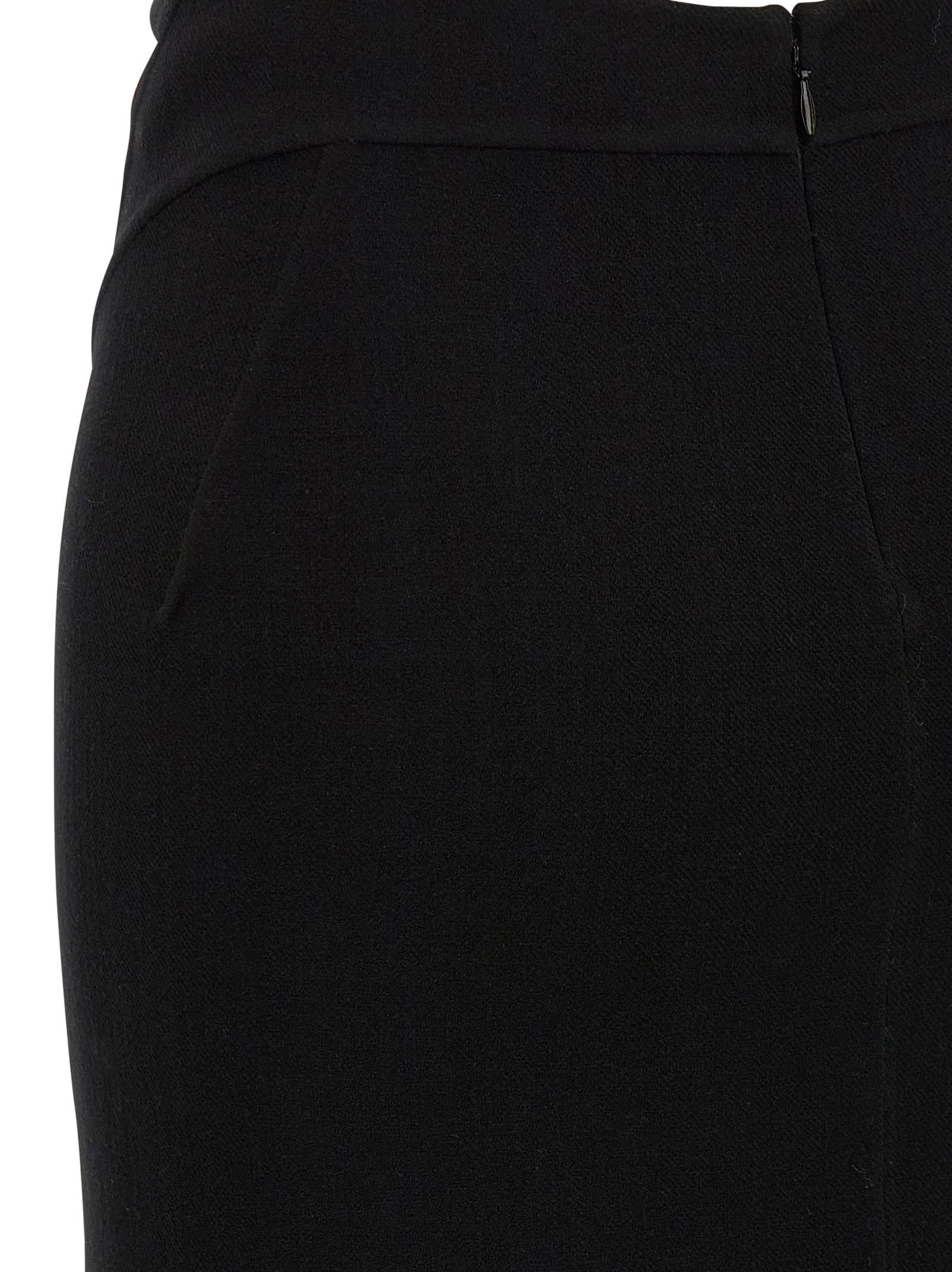 Dsquared2 Fitted Long Dress Round Neckline In Black