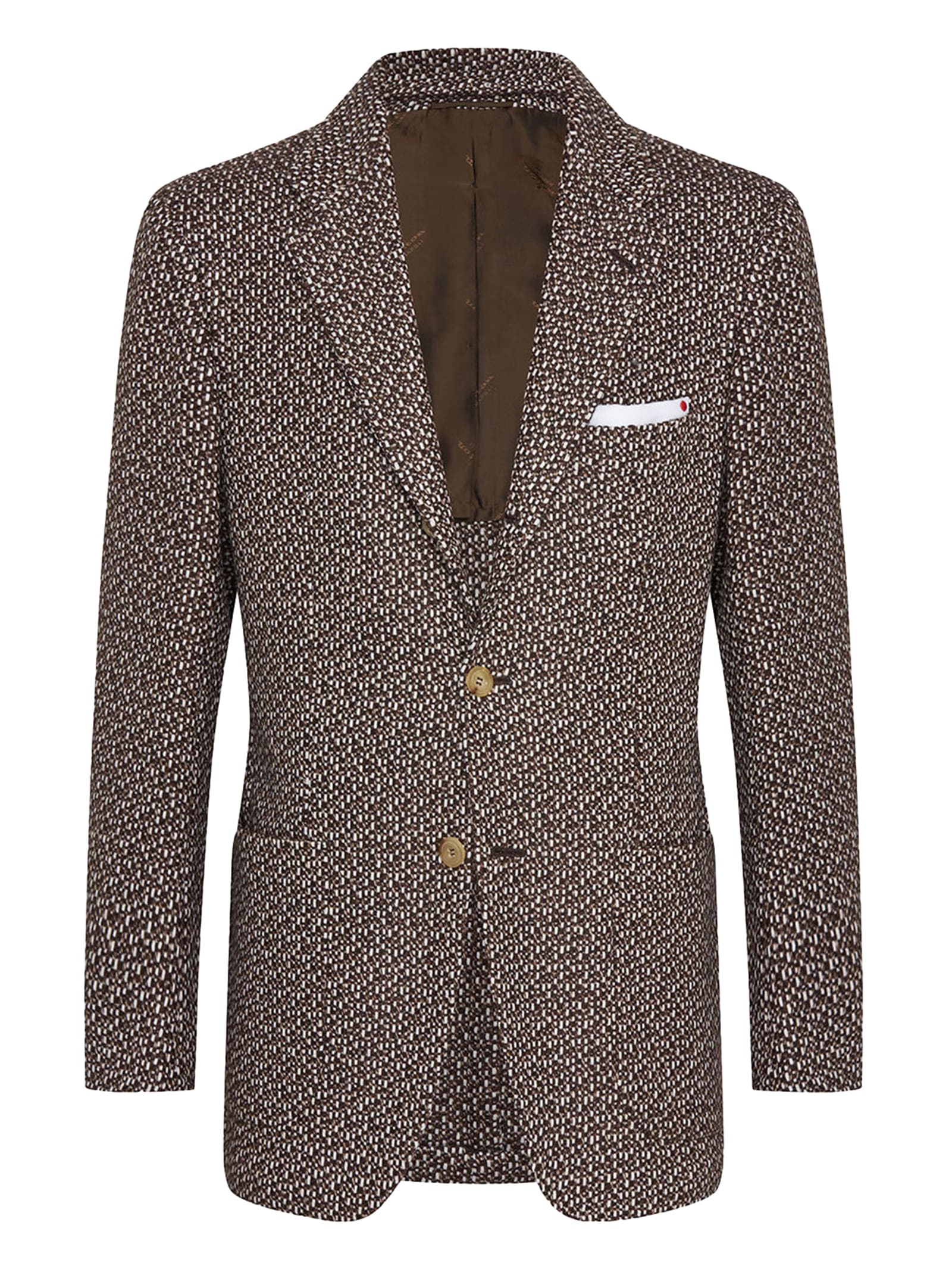 Kiton Jacket Cashmere In Brown