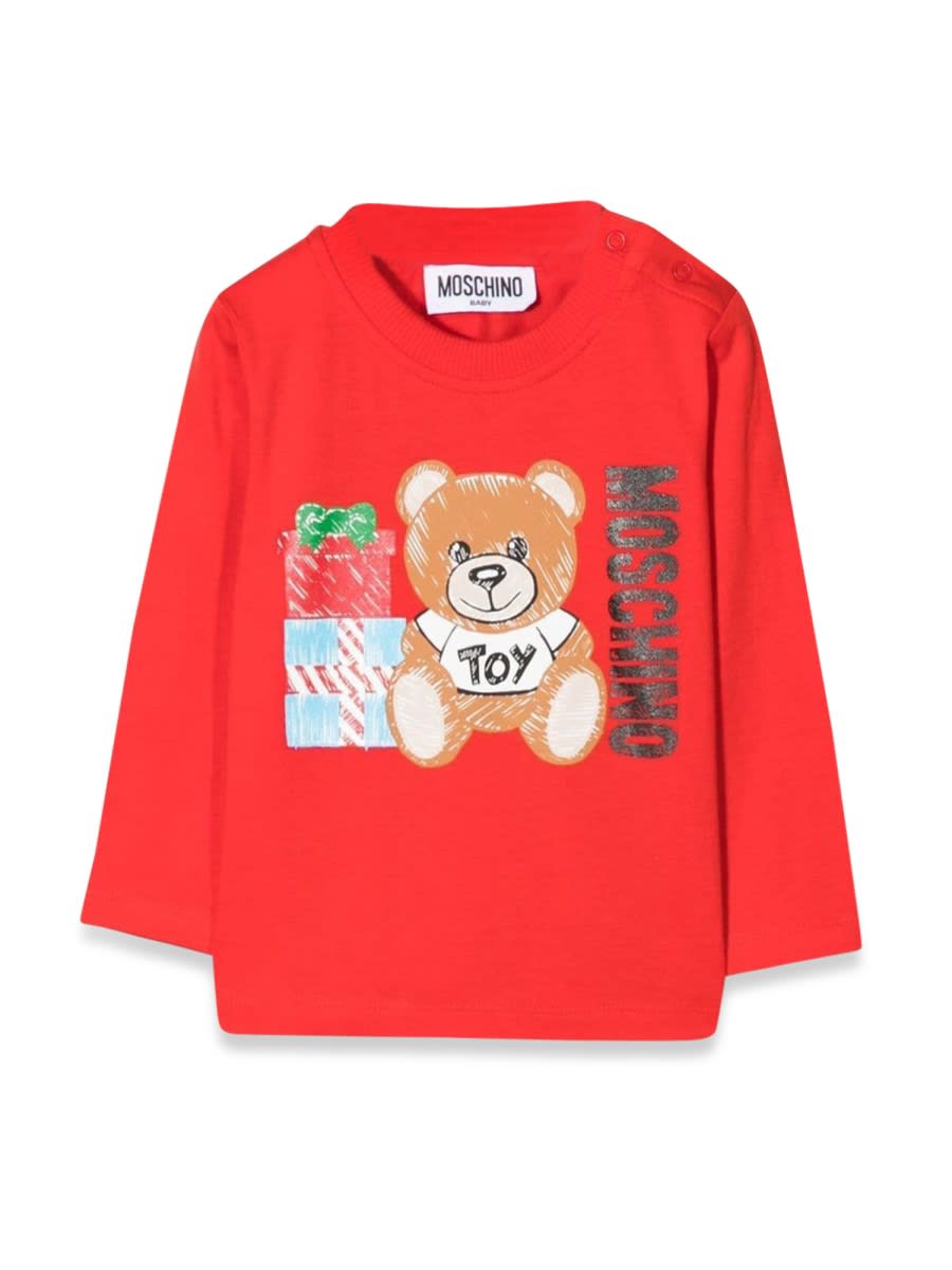 Shop Moschino T-shirt M/l Teddy Bear Gifts In Red